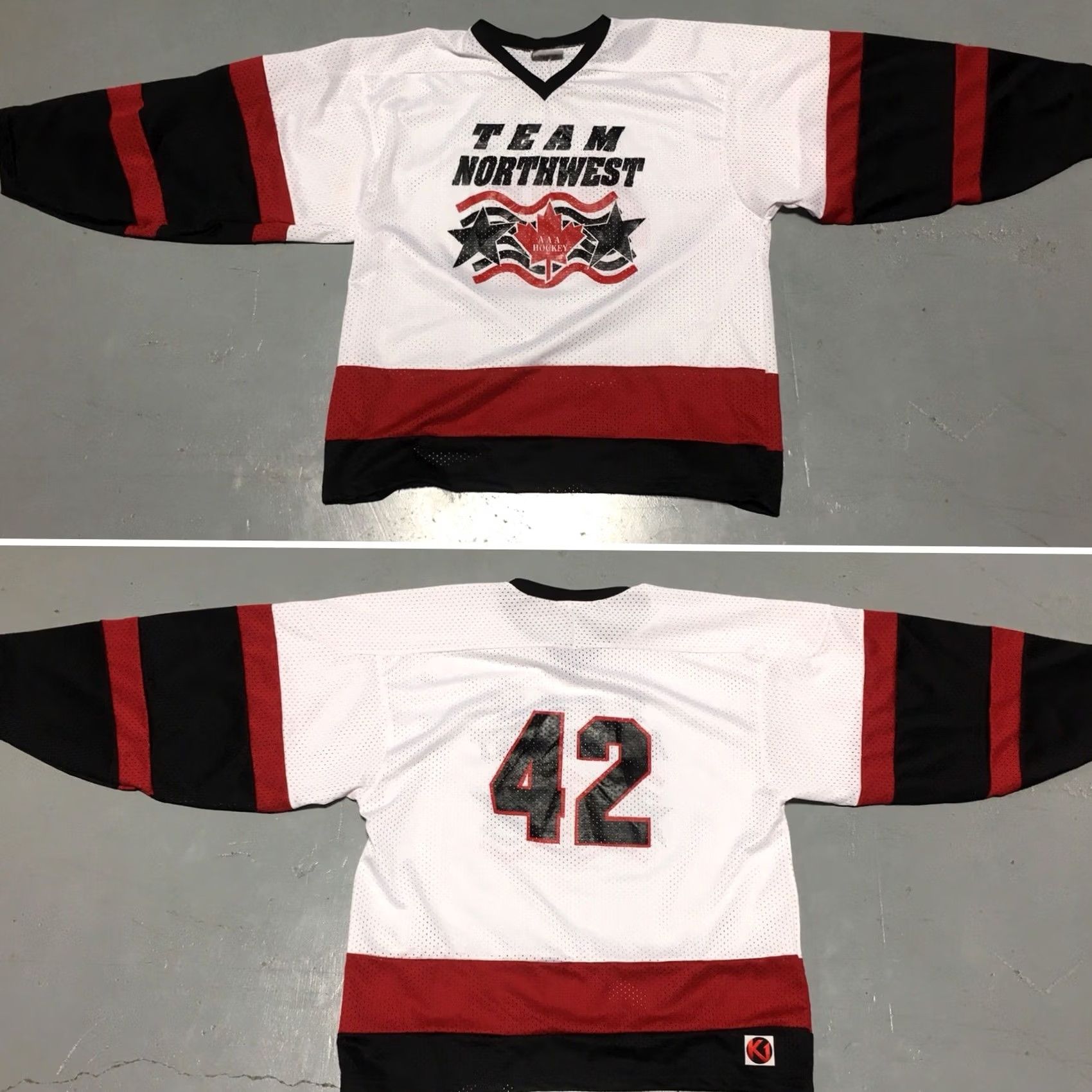 AAA K1 Sportswear Jersey Hockey Team Northwest AAA Made in the USA LG White Mens Regular Jersey Size US L / EU 52-54 / 3 - 6 Thumbnail