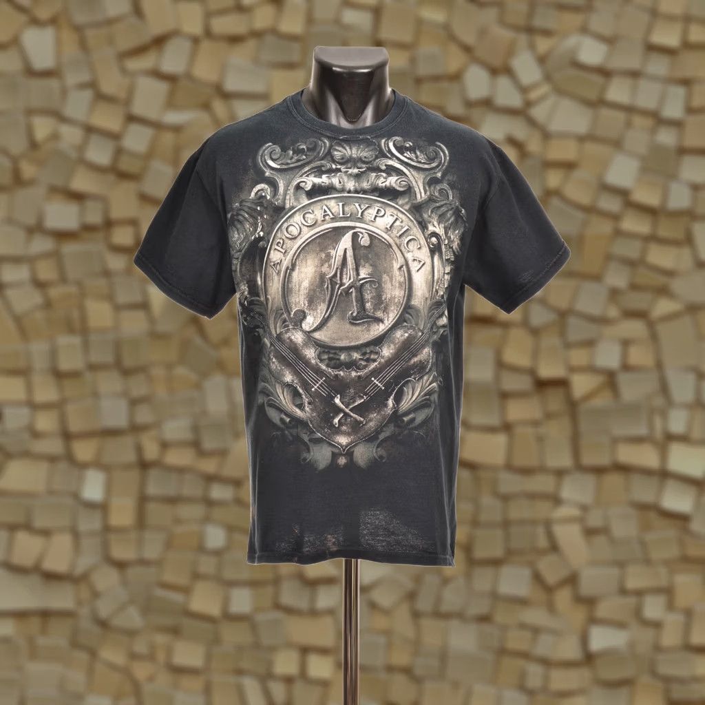 Gildan VINTAGE Gildan Apocalyptica 7th Symphony Europe Tour T-Shirt Tee Size M Black Men Short Sleeve Shirt Mens Size US M / EU 48-50 / 2 - 1 Thumbnail