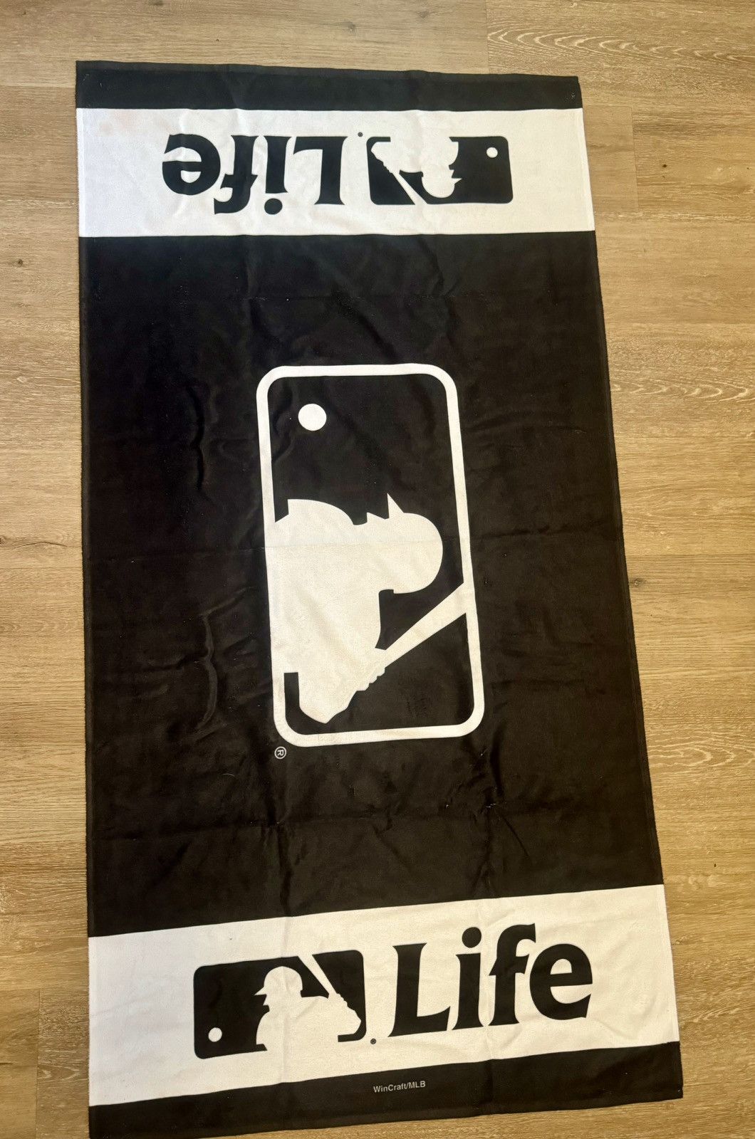 MLB MLB Life Official XLarge Beach Towel Black/White New Size ONE SIZE - 5 Thumbnail