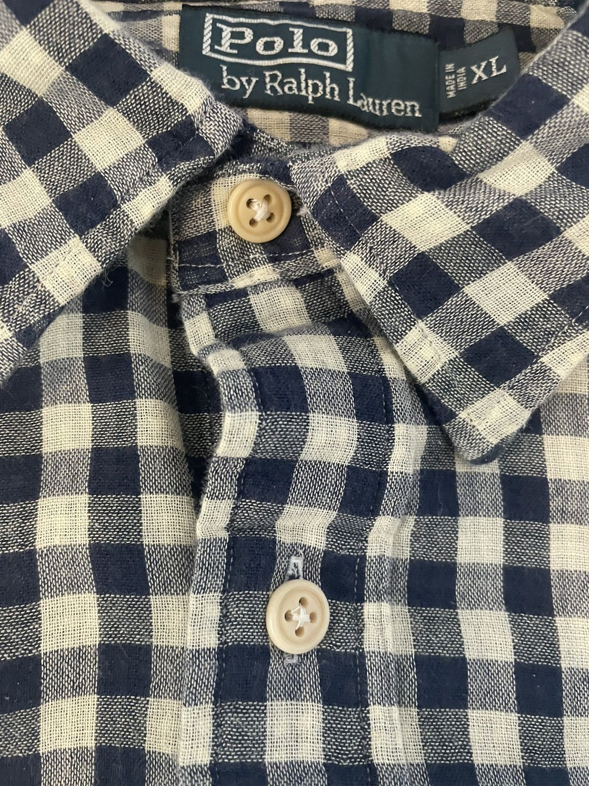 Polo Ralph Lauren × Vintage Double Faced Check Print Patch Pocket Shirt Size US XL / EU 56 / 4 - 4 Thumbnail