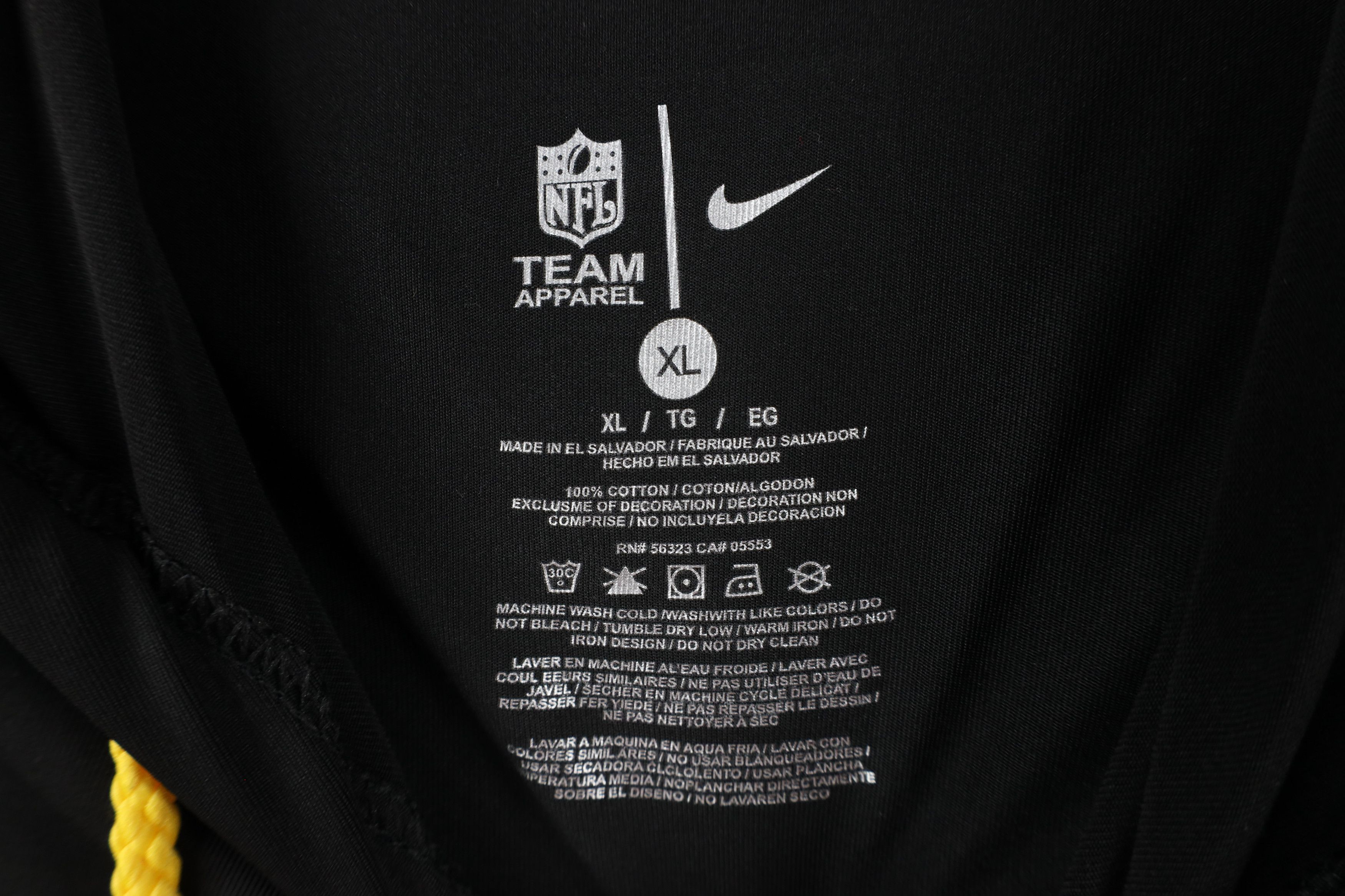 Nike × Vintage Nike NFL Knit Pittsburgh Steelers Football Hooded T-Shirt Size US XL / EU 56 / 4 - 10 Thumbnail
