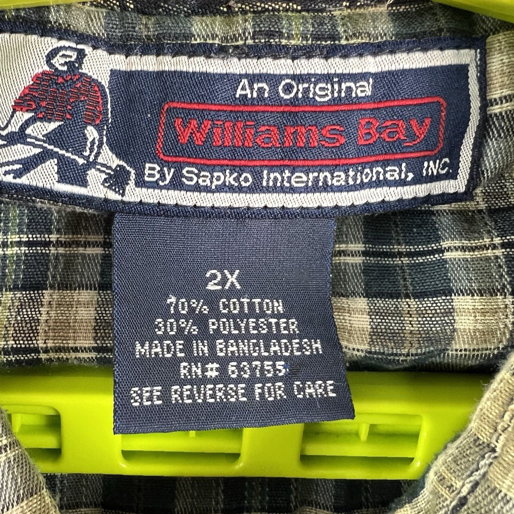 Vintage VINTAGE Williams Bay Plaid Snap Button Western Shirt Men’s 2X Blue Short Sleeve Size US XXL / EU 58 / 5 - 5 Thumbnail