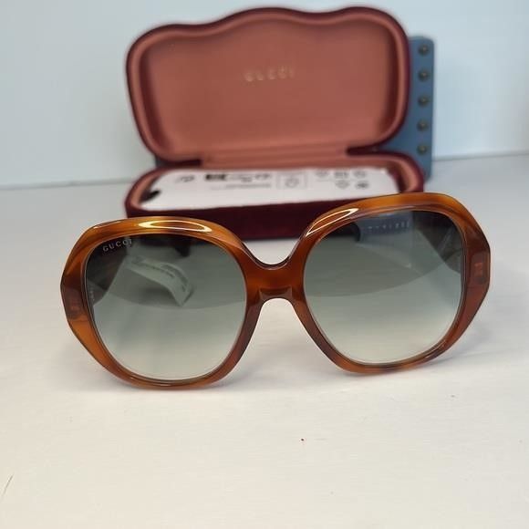 Gucci 💯 - New Authentic GUCCI GG0796S-003 Oversized Octagonal Su Size ONE SIZE - 8 Thumbnail