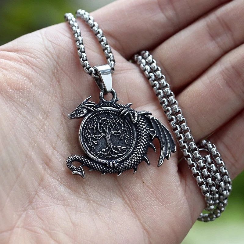 Vintage Vintage Tree of Life With Dargon Necklace Size ONE SIZE - 1 Thumbnail