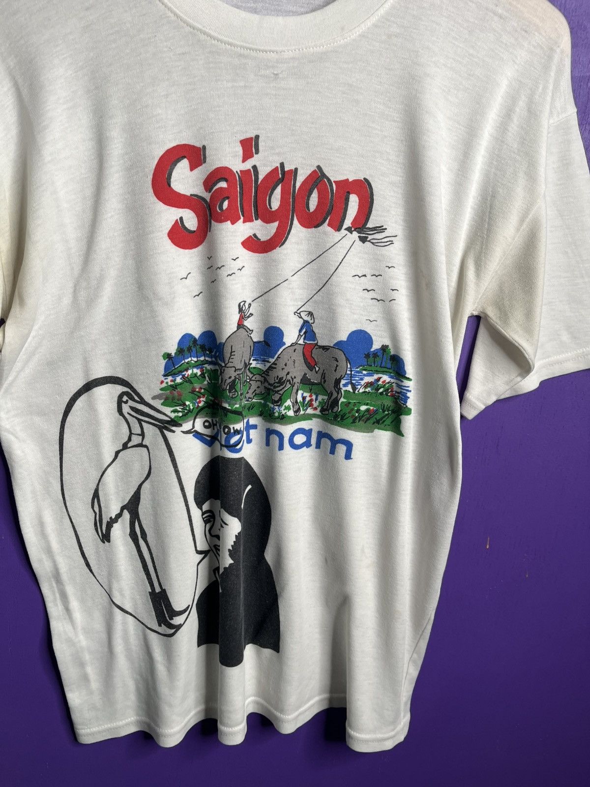 Vintage Vintage 70s Saigon Vietnam tourist t-shirt Size US M / EU 48-50 / 2 - 3 Thumbnail