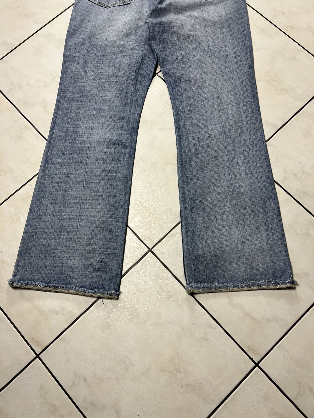 If Six Was Nine Vintage Teddy Smith y2k distressed denim flared jeans pants Size US 34 / EU 50 - 16 Thumbnail