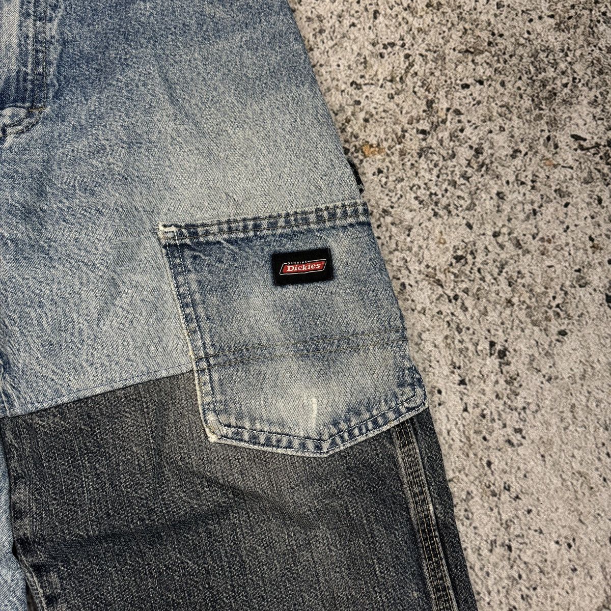 Vintage Dickies Patchwork Faded Thrashed Carpenter Jeans ERD Grunge Size US 28 / EU 44 - 8 Thumbnail
