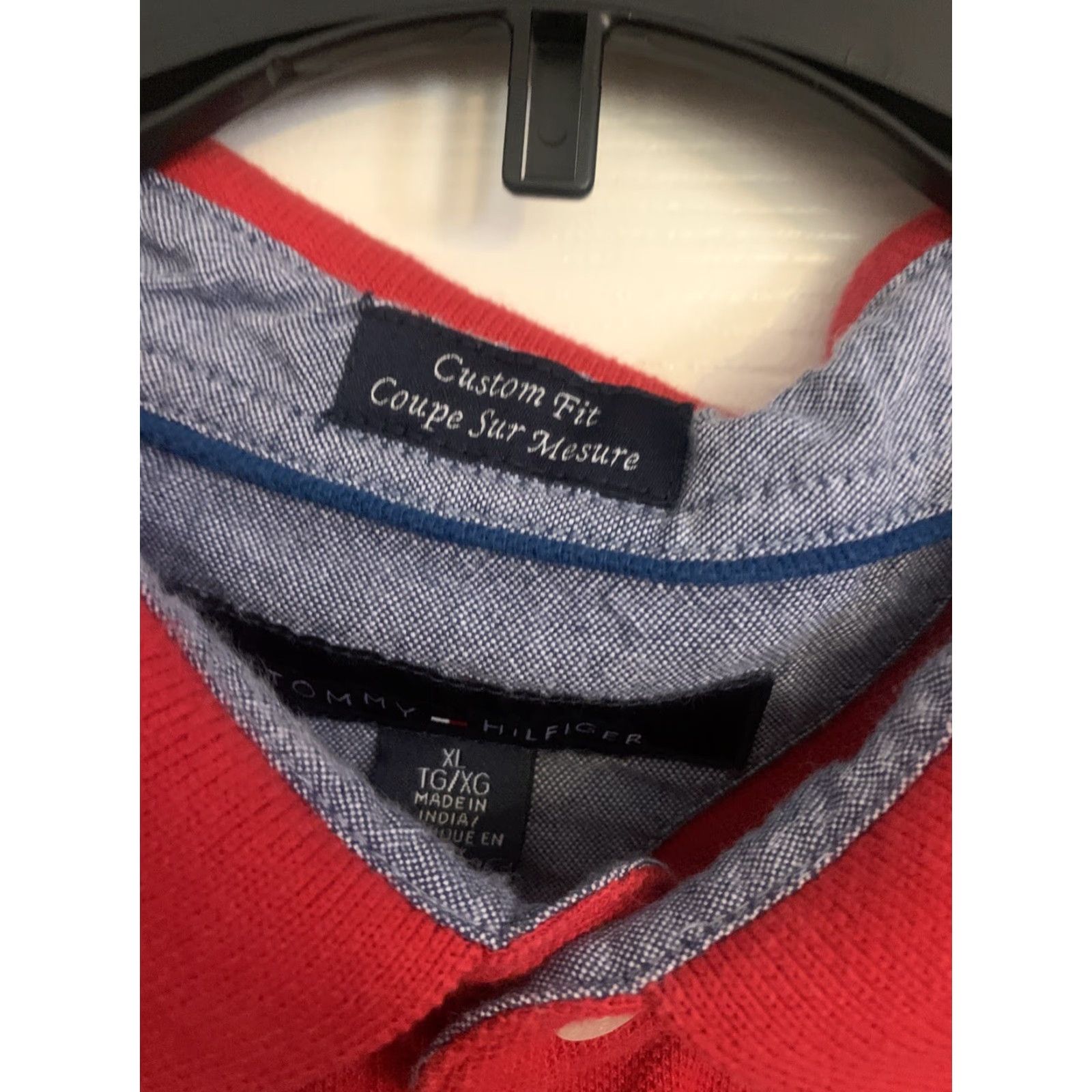 Tommy Hilfiger Tommy Hilfiger Mens XL Short Sleeve Polo Shirt Red Solid Size US XL / EU 56 / 4 - 4 Thumbnail