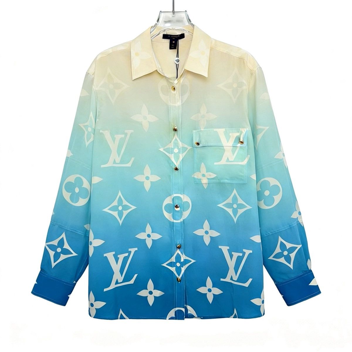 Louis Vuitton Louis Vuitton Gradient Silk Long Sleeve Shirt K26WX Size XS / US 0-2 / IT 36-38 - 1 Thumbnail