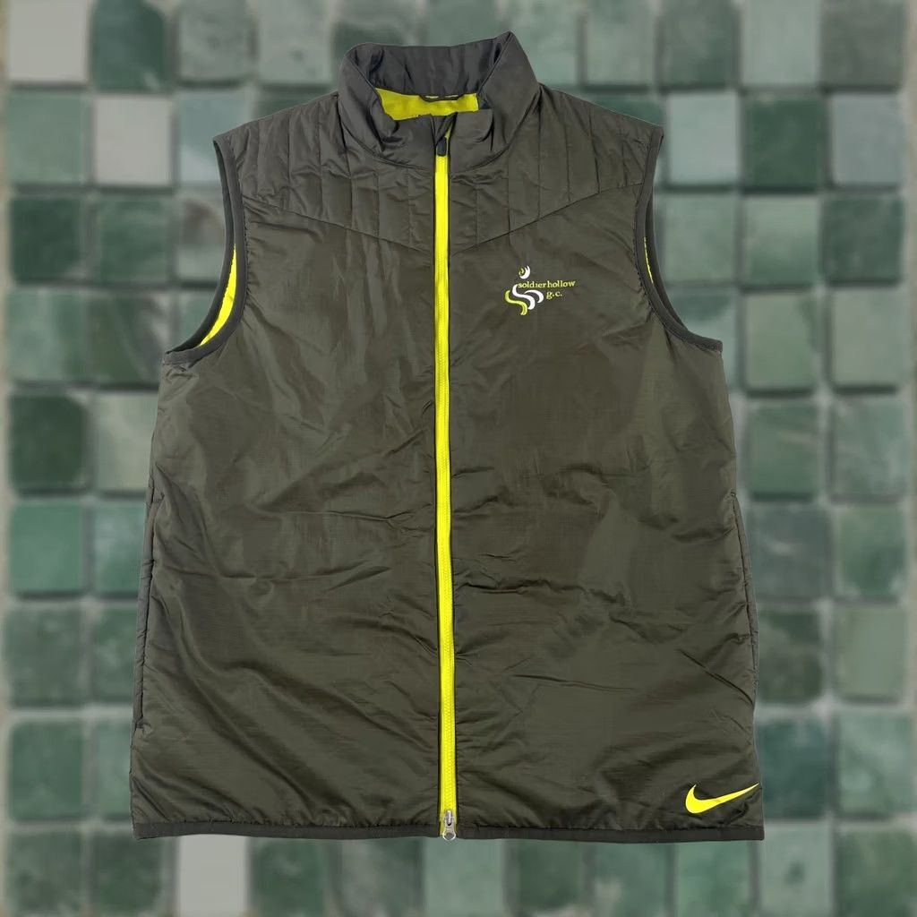 Nike Nike Therma-FIT Golf Vest Men M Green Full Zip Performance Soldier Hollow Golf Course Logo Size US M / EU 48-50 / 2 - 1 Thumbnail