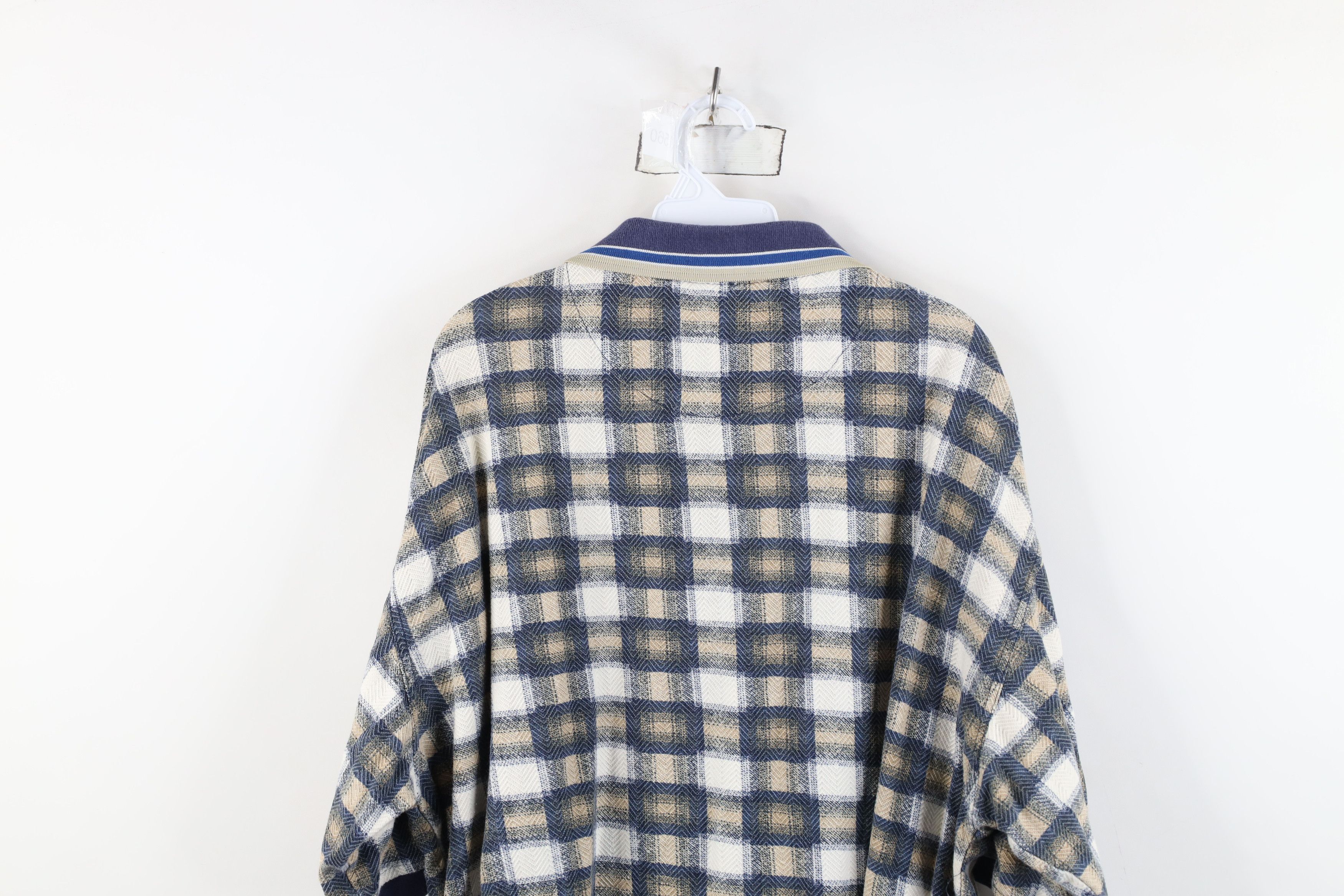 Vintage Vintage 90s Streetwear Fit Collared Golf Polo Shirt Plaid Size US XL / EU 56 / 4 - 10 Thumbnail