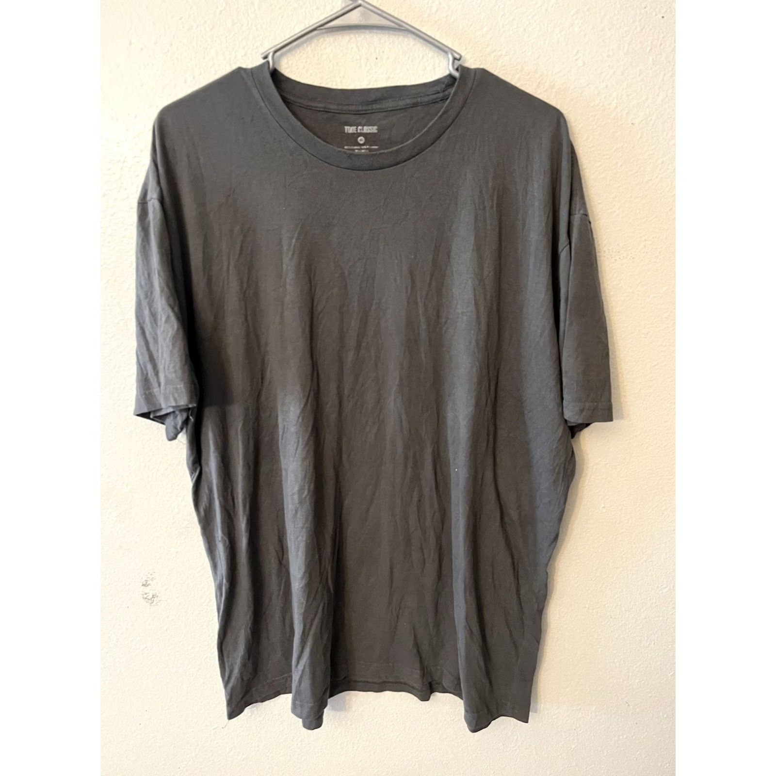 Vintage True Classic T-Shirt Mens XL Gray Short Sleeve Crew Neck Solid Stretch Size US XL / EU 56 / 4 - 2 Thumbnail