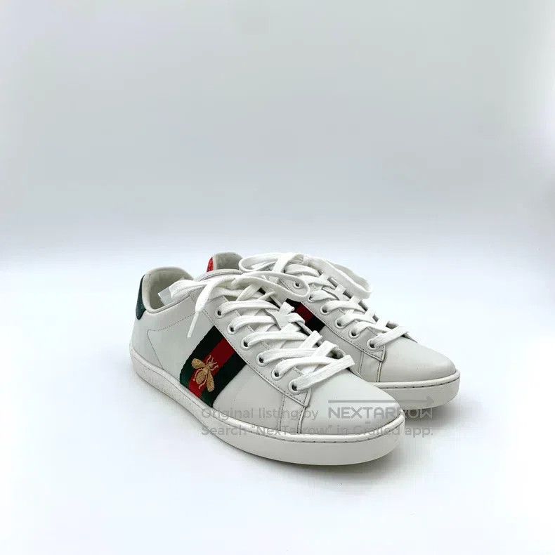 Gucci Gucci Ace Series White Striped Bee Embroidery Lace Casual Size US 6.5 / IT 36.5 - 2 Thumbnail