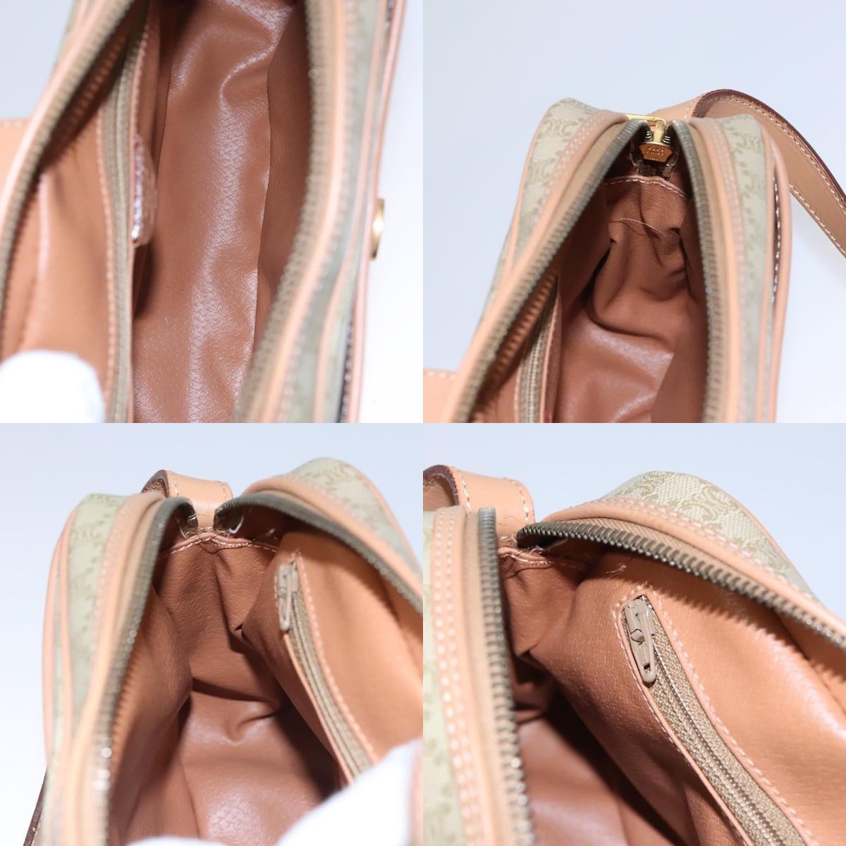 Celine CELINE Macadam Canvas Shoulder Bag Beige Gold Size ONE SIZE - 12 Thumbnail