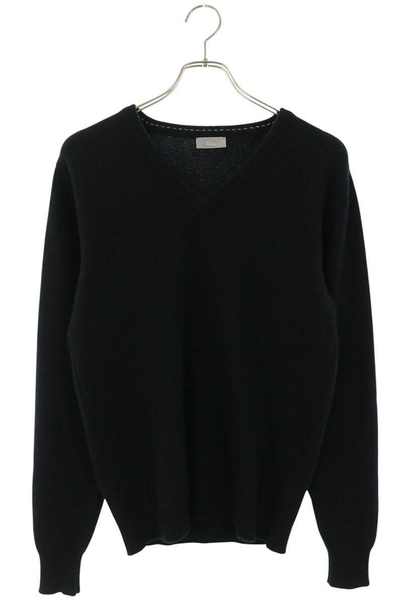 Dior × Hedi Slimane Homme SS06 Striped Line V-Neck Cotton Knit