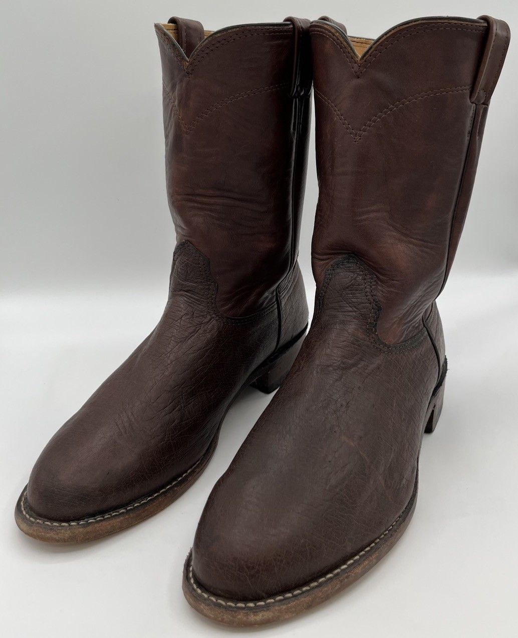 Larry Mahan Larry Mahan Cowboy Boots Brown Bullhide Leather Size 8.5 XE Size US 8.5 / EU 41-42 - 1 Thumbnail