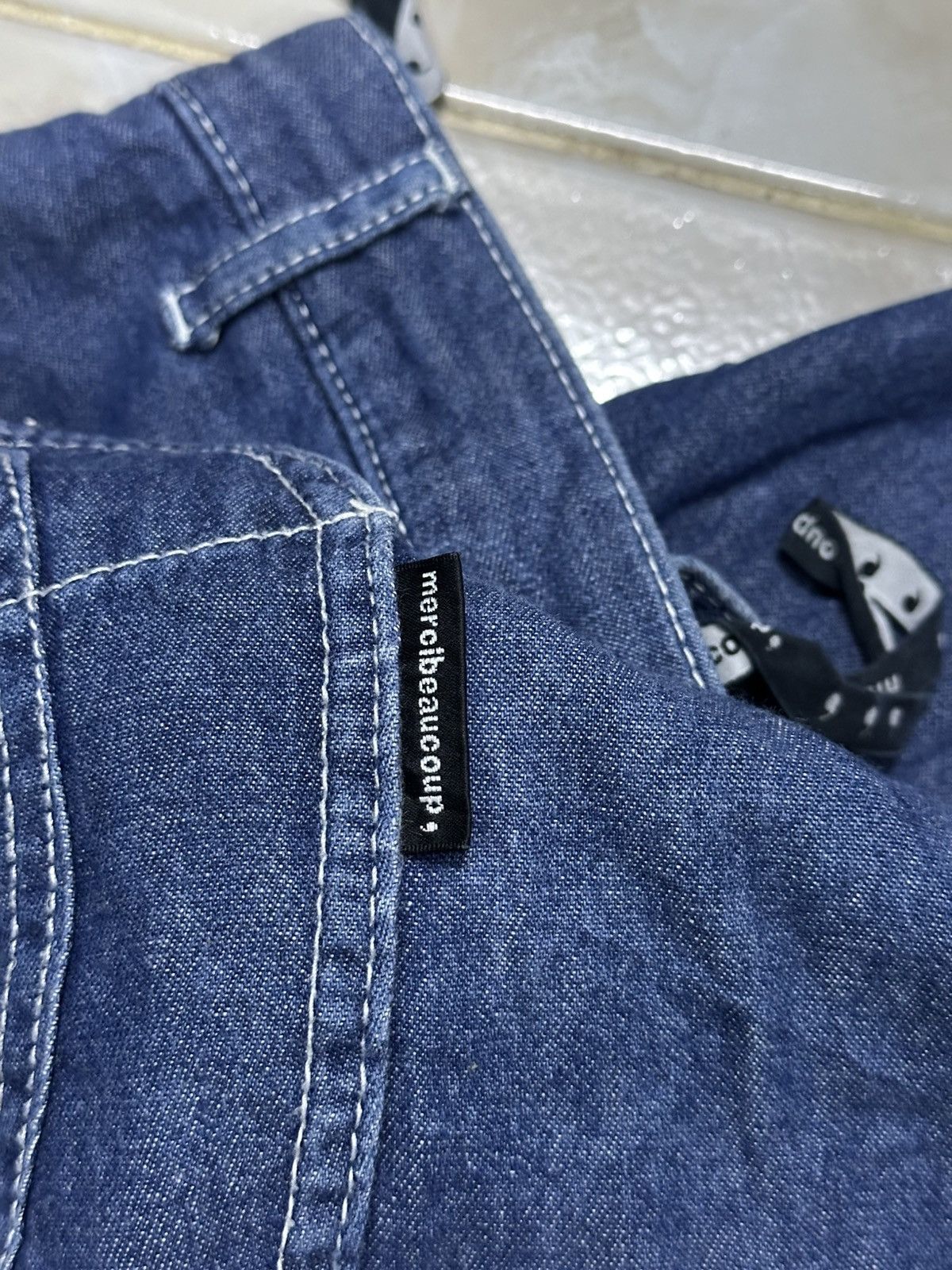 Kapital Mericbecoup Issey Miyake Blue Indigo . Size US 32 / EU 48 - 9 Thumbnail