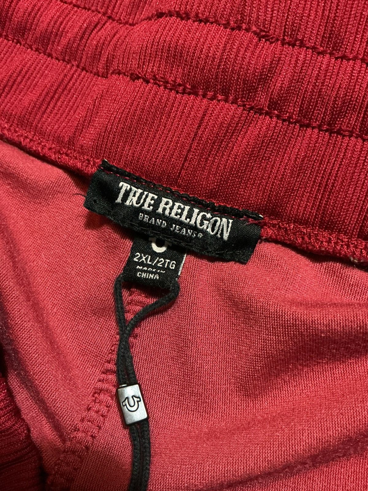 True Religion True Religion Red Dahlia Horseshoe Velour Jogger Track Pants Size US 38 / EU 54 - 4 Thumbnail