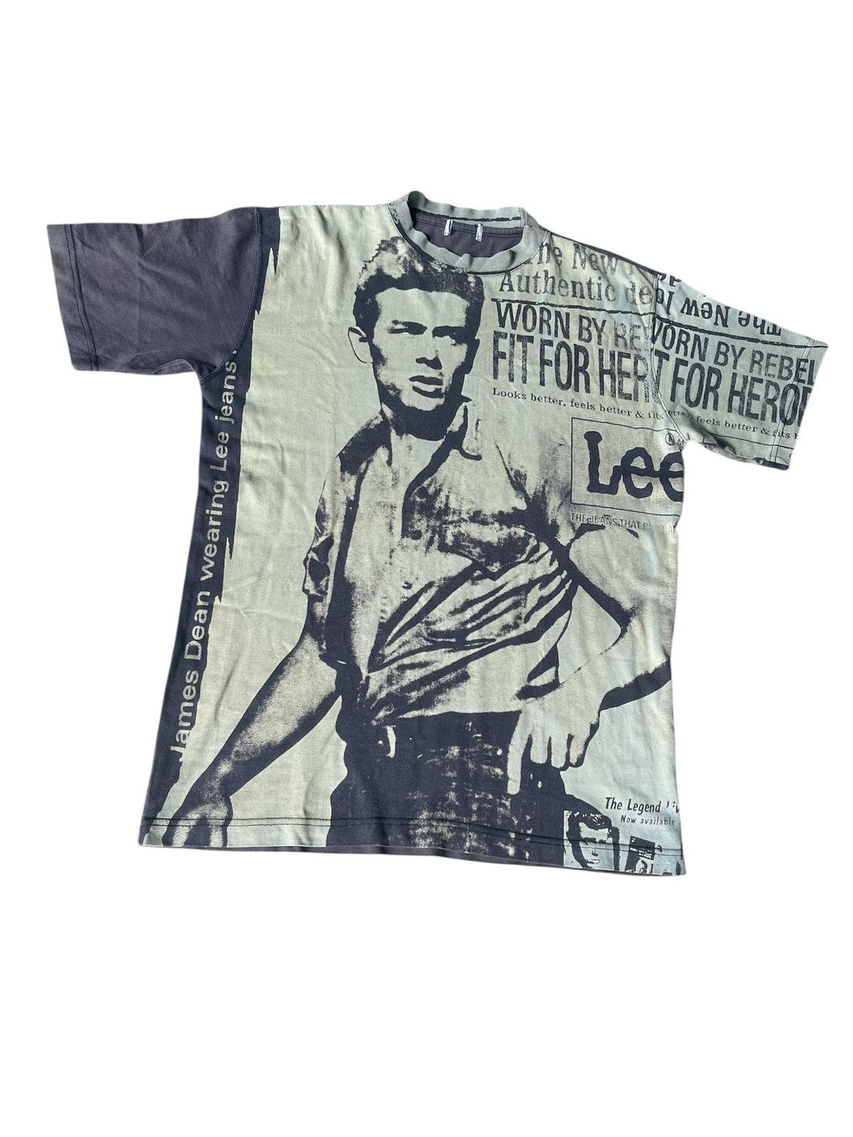 Vintage VINTAGE 90s JAMES DEAN x LEE JEANS ALL-OVER PRINT (AOP) Size US L / EU 52-54 / 3 - 2 Thumbnail