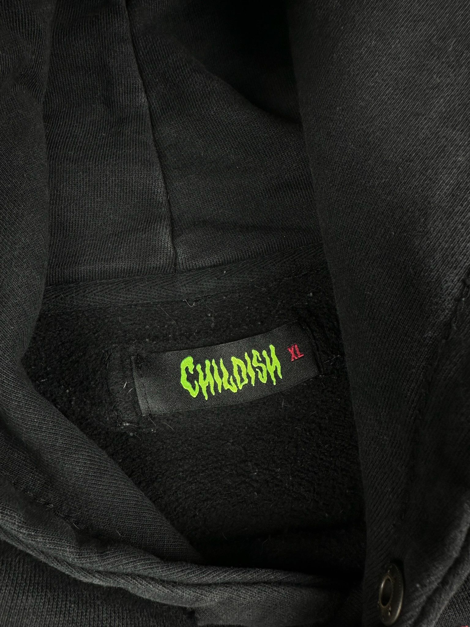 CHILDS Vintage Childish Alien Heavy Hoodie Size XL Men’s Black Size US XL / EU 56 / 4 - 6 Thumbnail