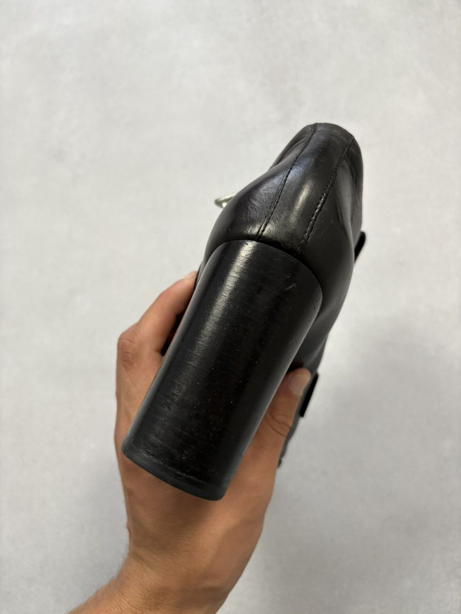 Alexander McQueen Alexander McQueen McQ Black Leather Zipper Block Heel Boots Size US 8 / IT 38 - 15 Thumbnail