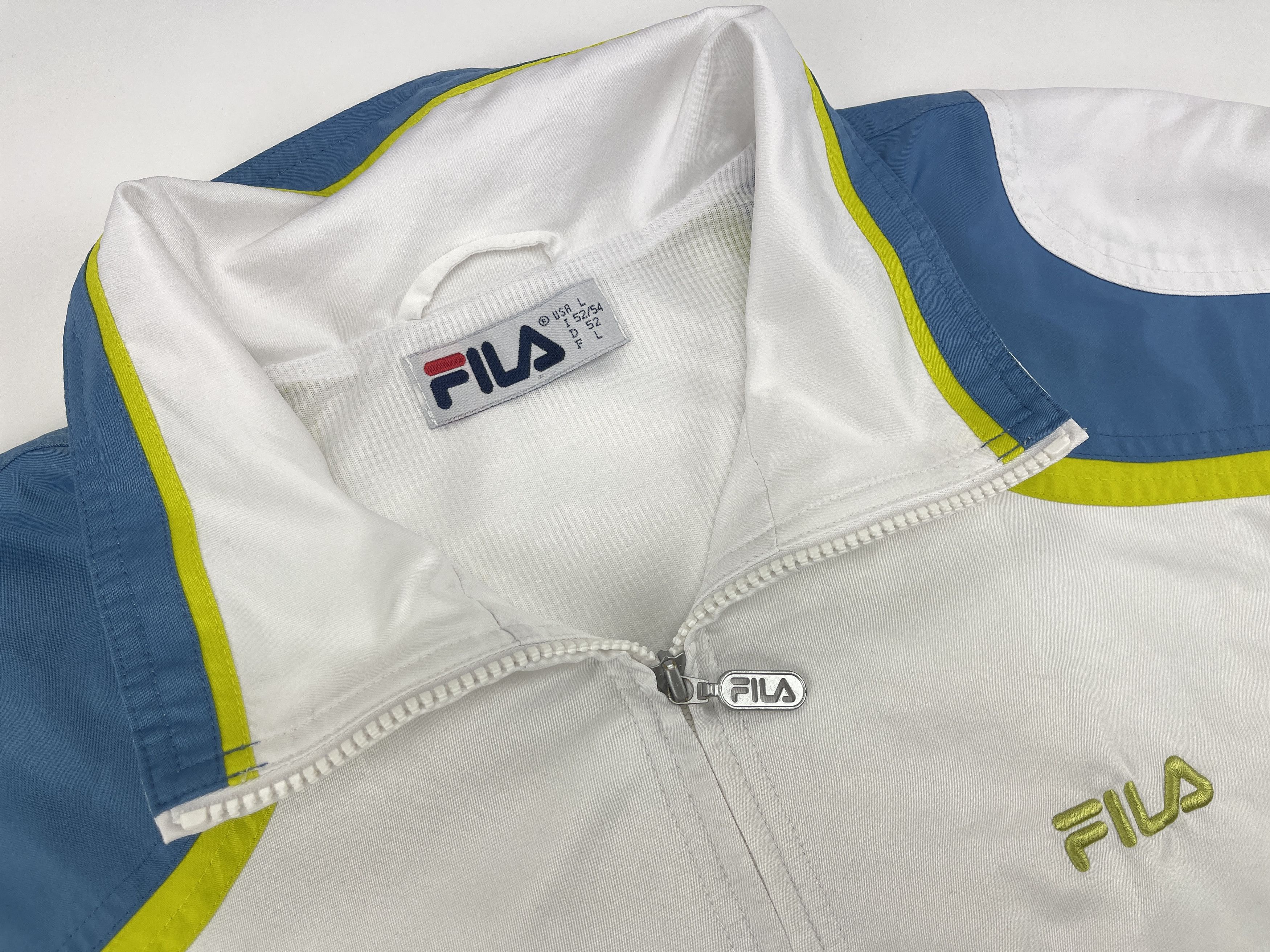 Fila FILA jacket, white, vintage track top, 90s hip hop, 1990s L Size US L / EU 52-54 / 3 - 6 Thumbnail