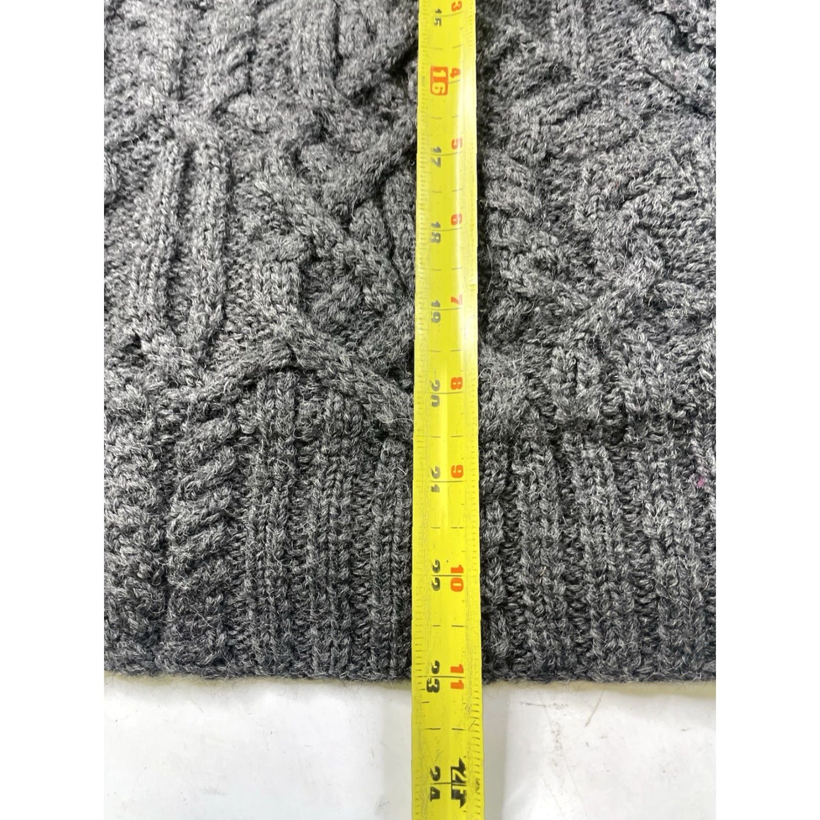 Ralph Lauren VINTAGE Ralph Lauren Cable Knit Sweater Womens M Gray Wool Pullover Rollneck Size M / US 6-8 / IT 42-44 - 5 Thumbnail