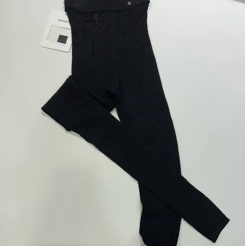 Chanel Chanel Black Casual Pants for Women 0089 Size 23" - 1 Thumbnail