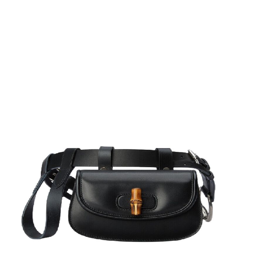 Gucci o1mt1gz0325 Size: OS / Bamboo 1947 Mini Belt Bag in Black Size ONE SIZE - 1 Thumbnail