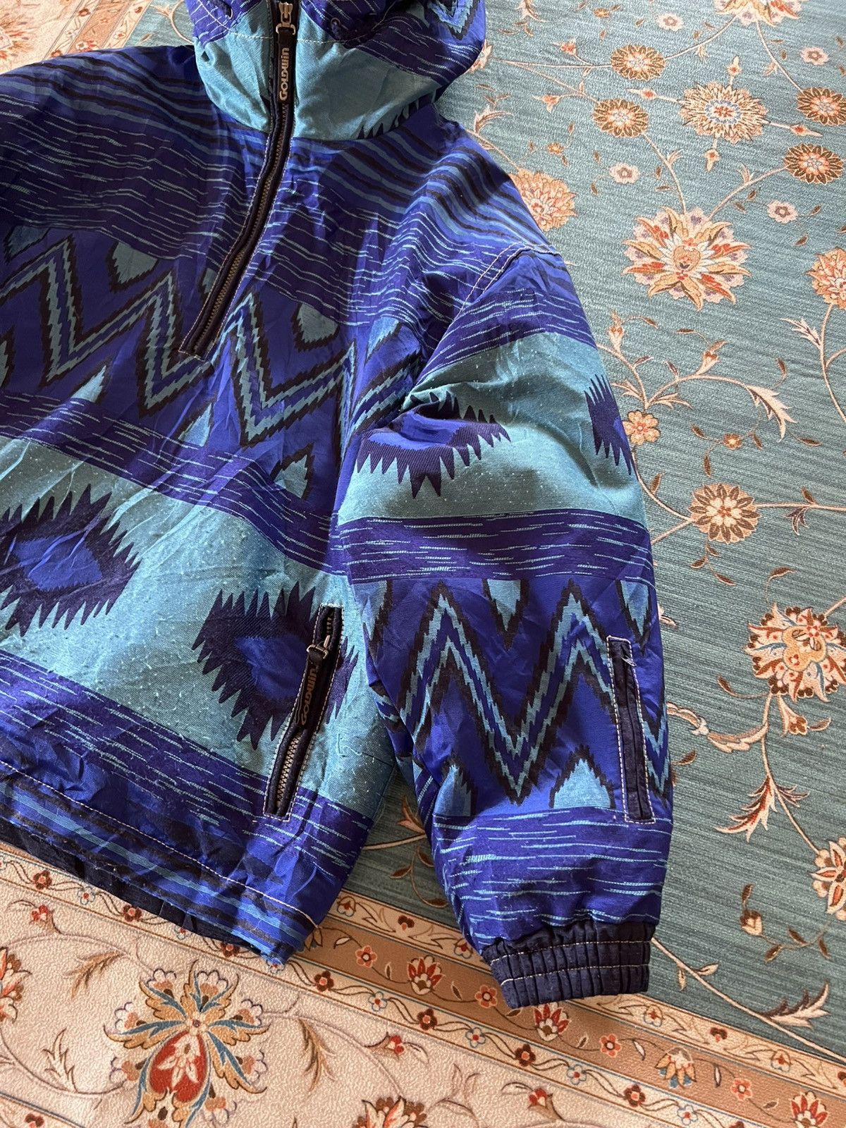 Descente × Goldwin × Japanese Brand 80’s Goldwin By Descente Navajo Half Zipper Jacket Size US L / EU 52-54 / 3 - 4 Thumbnail