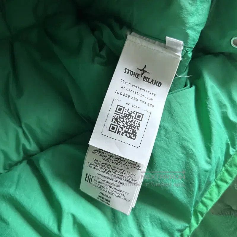 Stone Island Stone Island Green Cotton Blend Puffer Jacket . Size US XXL / EU 58 / 5 - 3 Thumbnail