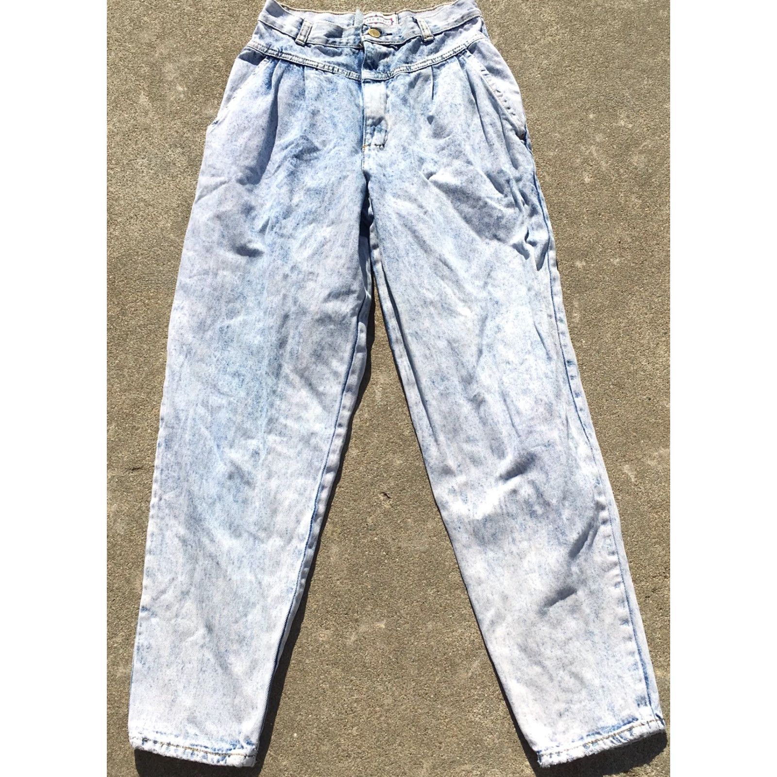 Vintage VINTAGE Mixed Blues Jeans High Waist Tapered Leg 26 in Waist 80s 90s Blue Denim New Wave Hip Hop Punk 1980s 1990s Mens Size 26" / US 2 / IT 38 - 7 Thumbnail