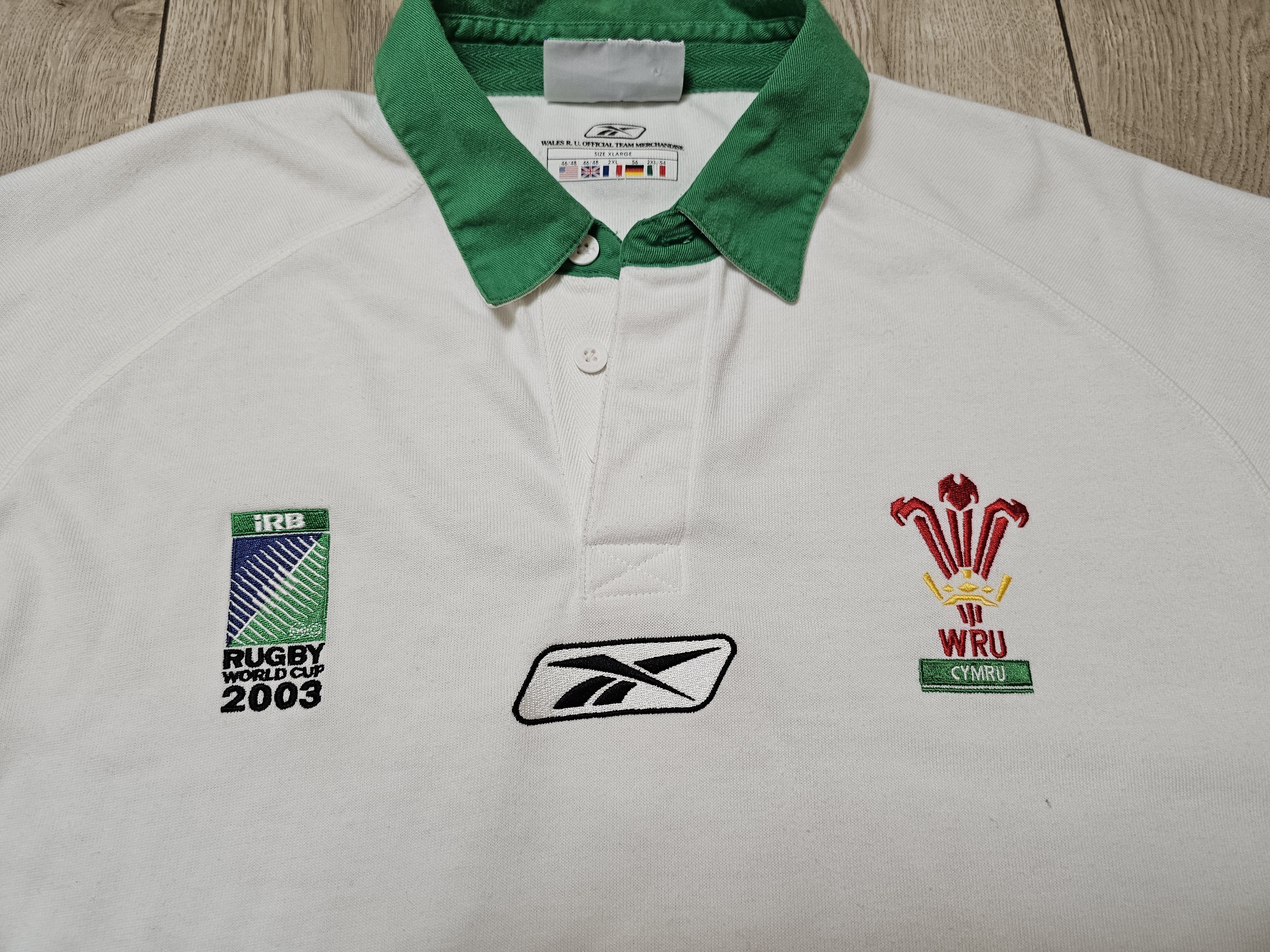 Reebok × Vintage WALES RUGBY JERSEY LONG 2003 WRU RUGBY SHIRT WORLD CUP Size US XXL / EU 58 / 5 - 3 Thumbnail