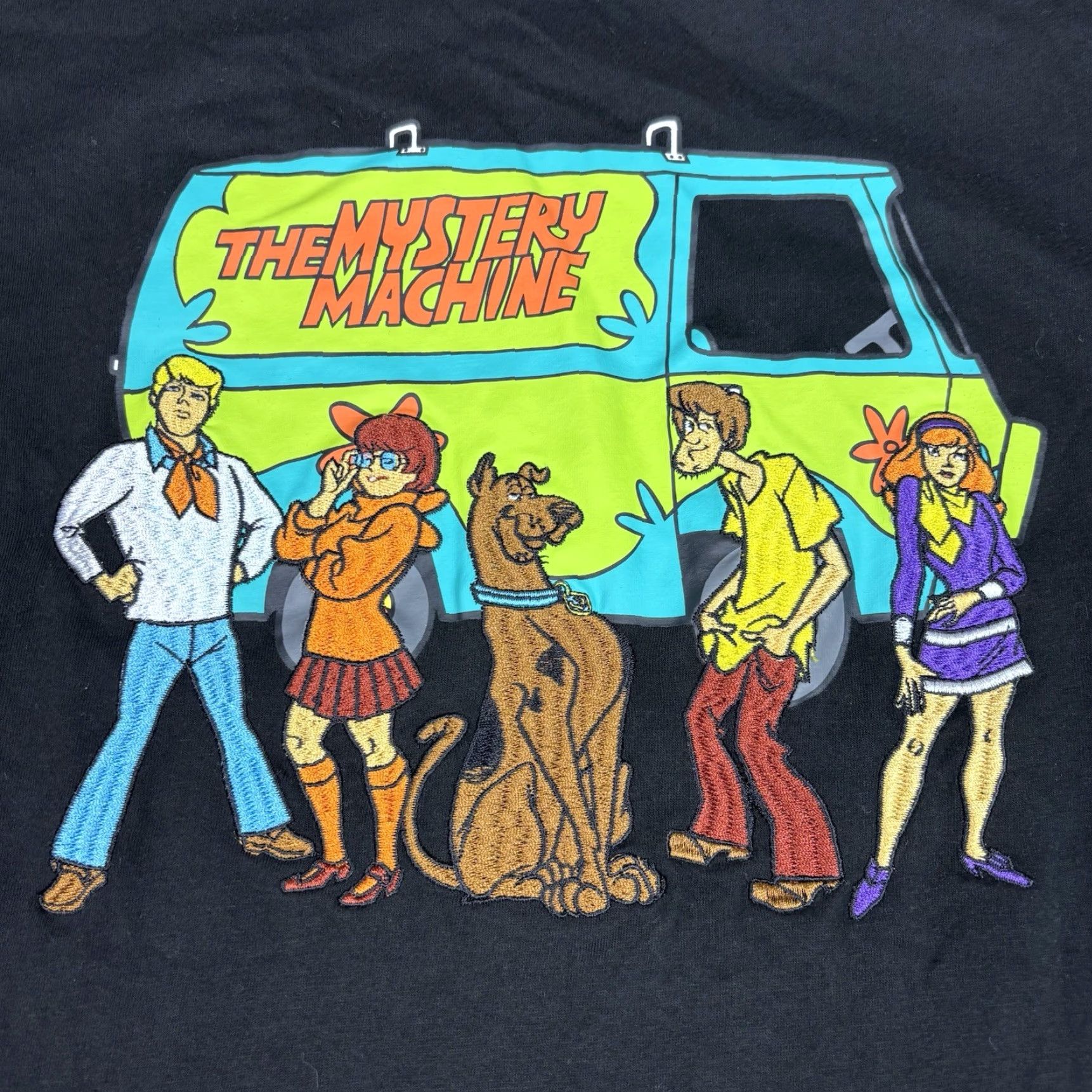 Vintage SCOOBY-DOO Shirt Women’s Medium Black Mystery Machine Embroidered T-Shirt Size M / US 6-8 / IT 42-44 - 2 Thumbnail