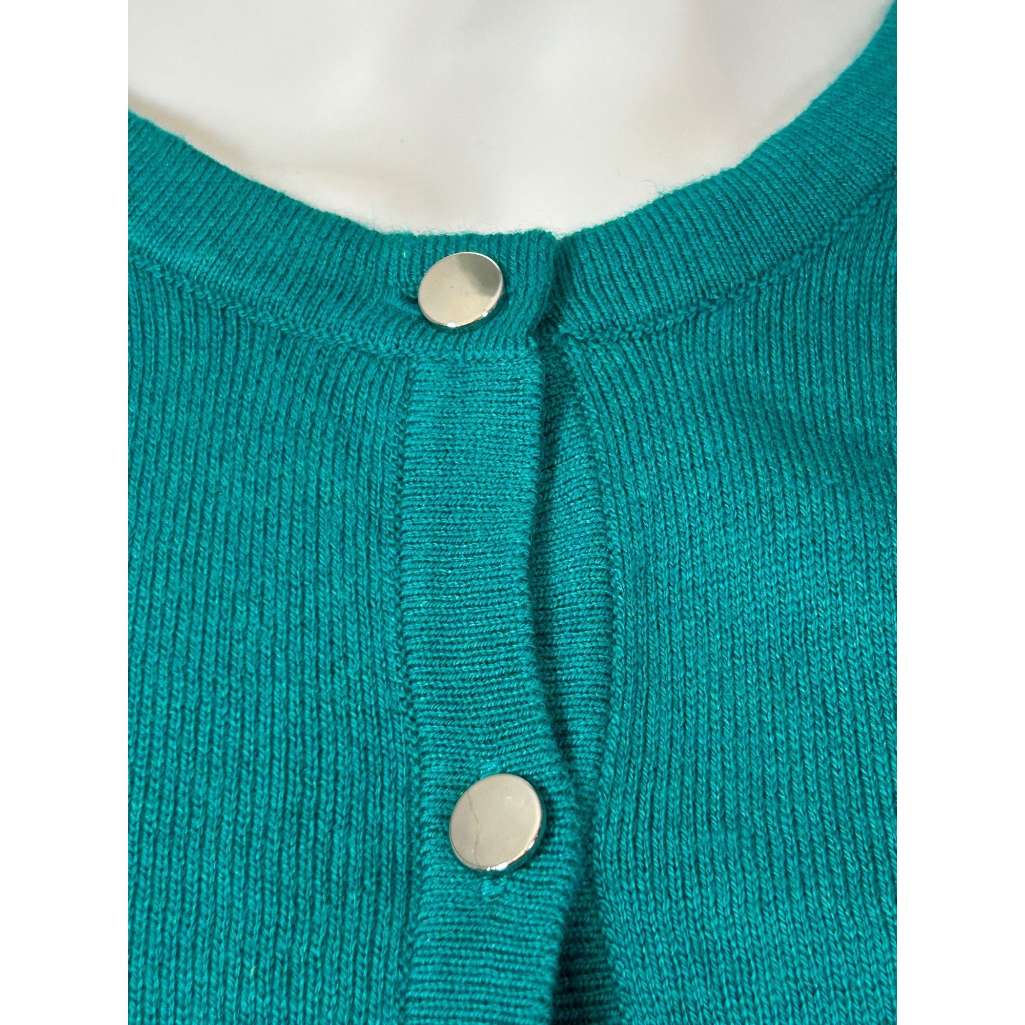 Other NY & Co 7th Avenue Teal Green Cardigan XS Petite Button Up Size XS / US 0-2 / IT 36-38 - 12 Thumbnail