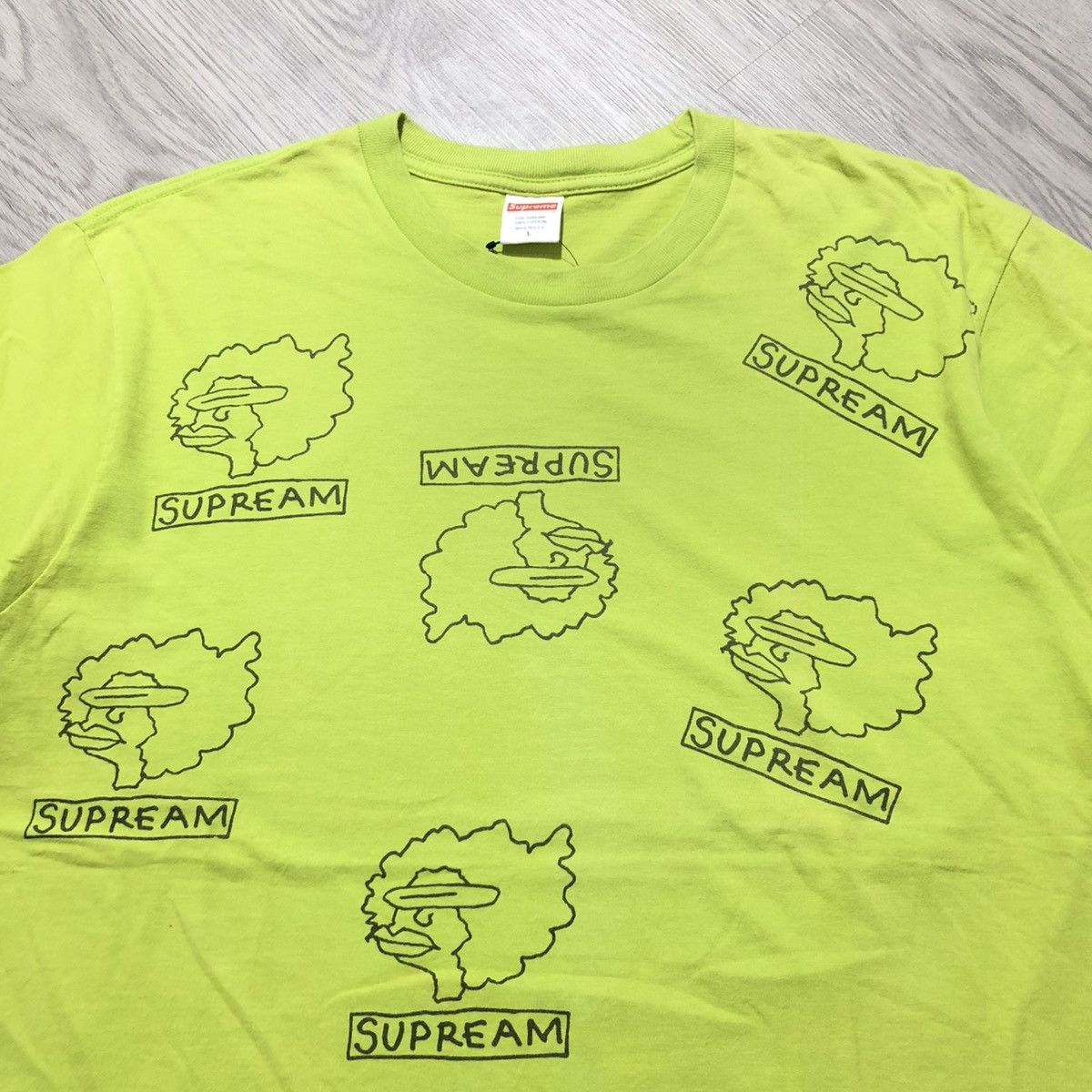 Supreme Supreme x Mark Gonzales Ramm Head T-shirt Green Streetwear Size US L / EU 52-54 / 3 - 2 Thumbnail