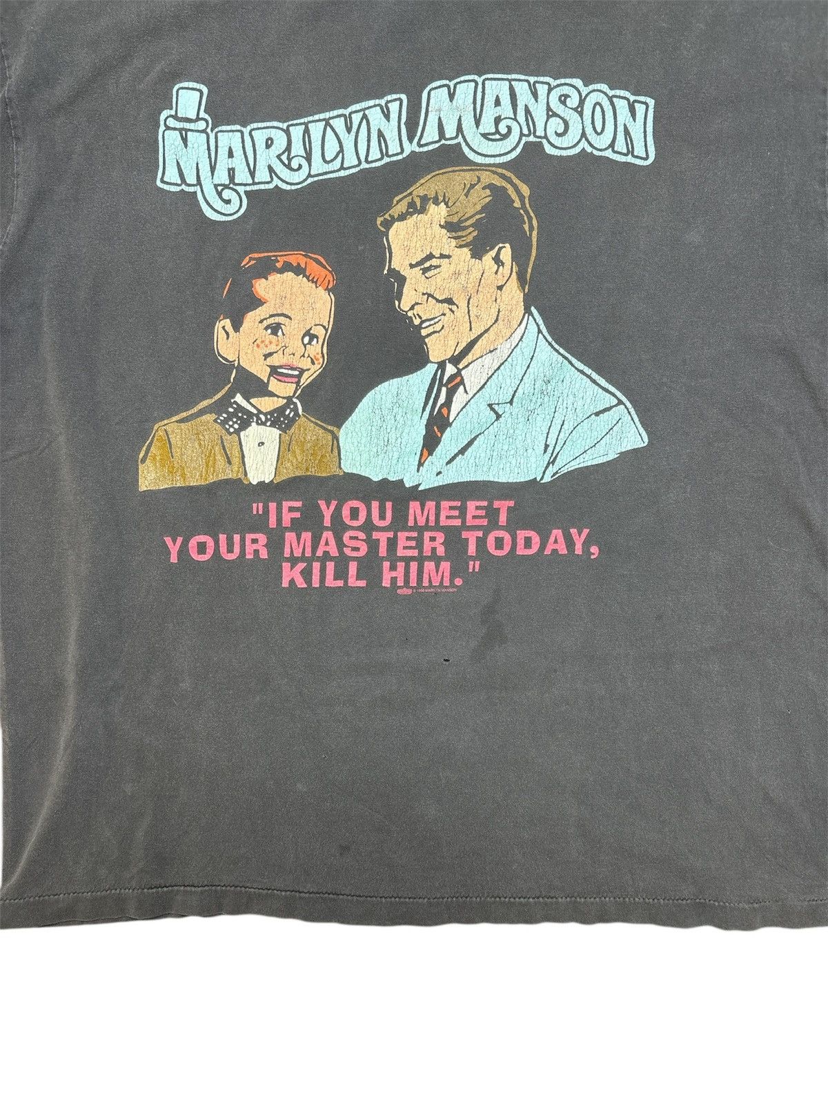 Vintage Vintage 1996 Marilyn Manson “Kill your master” faded Rare XL Size US XL / EU 56 / 4 - 3 Thumbnail
