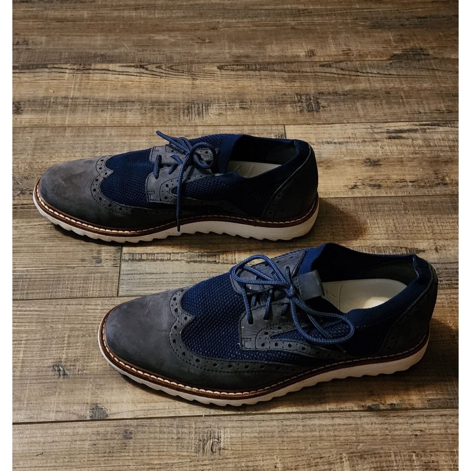 Johnston & Murphy J. Murphy Mens Blue Suede Shoes. Size 9.5. Sh1 Size US 9.5 / EU 42-43 - 3 Thumbnail