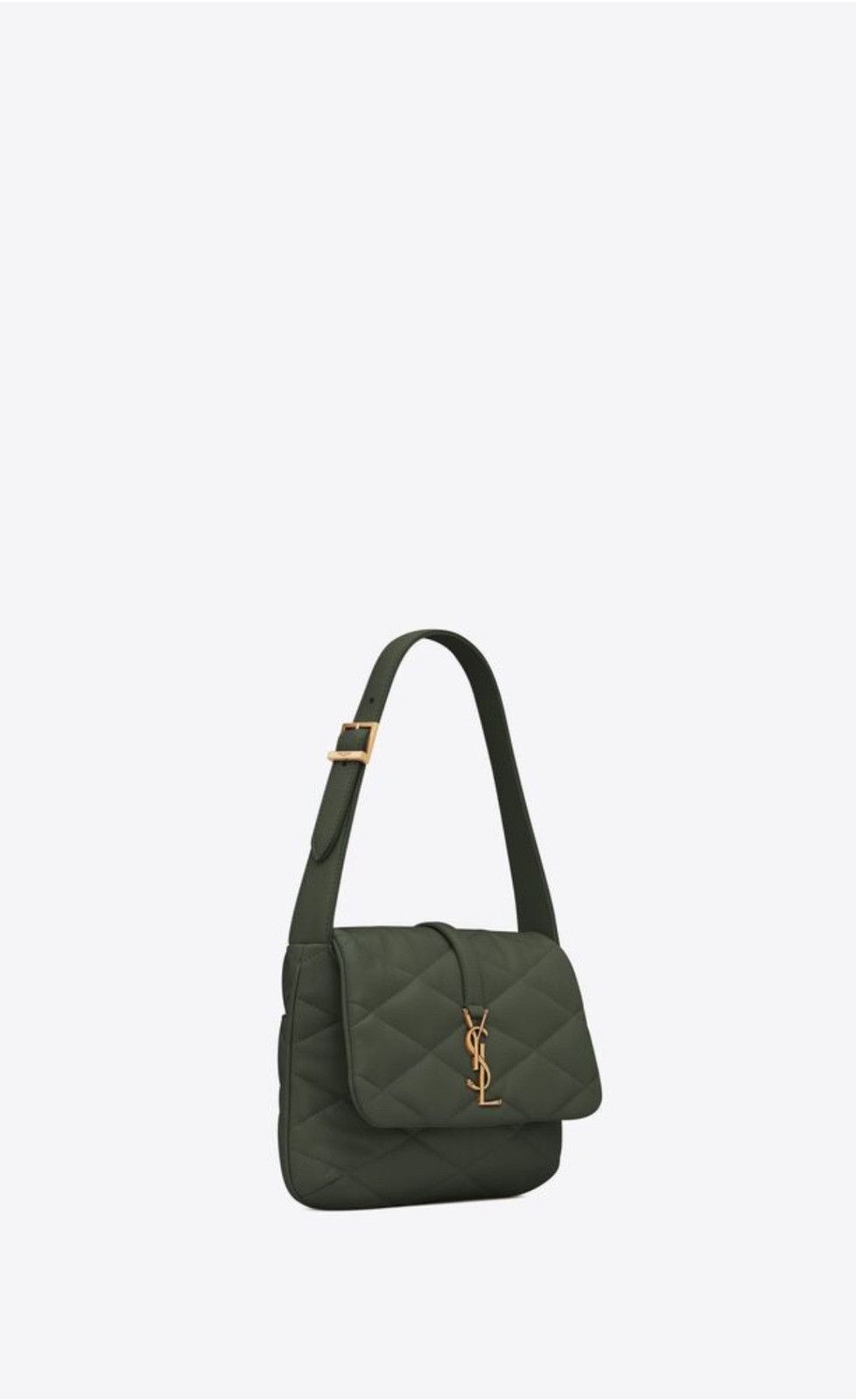 Saint Laurent Paris o1b1hav110824 Size: OS/ Hobo Quilted Bag in Olive Green Size ONE SIZE - 3 Thumbnail