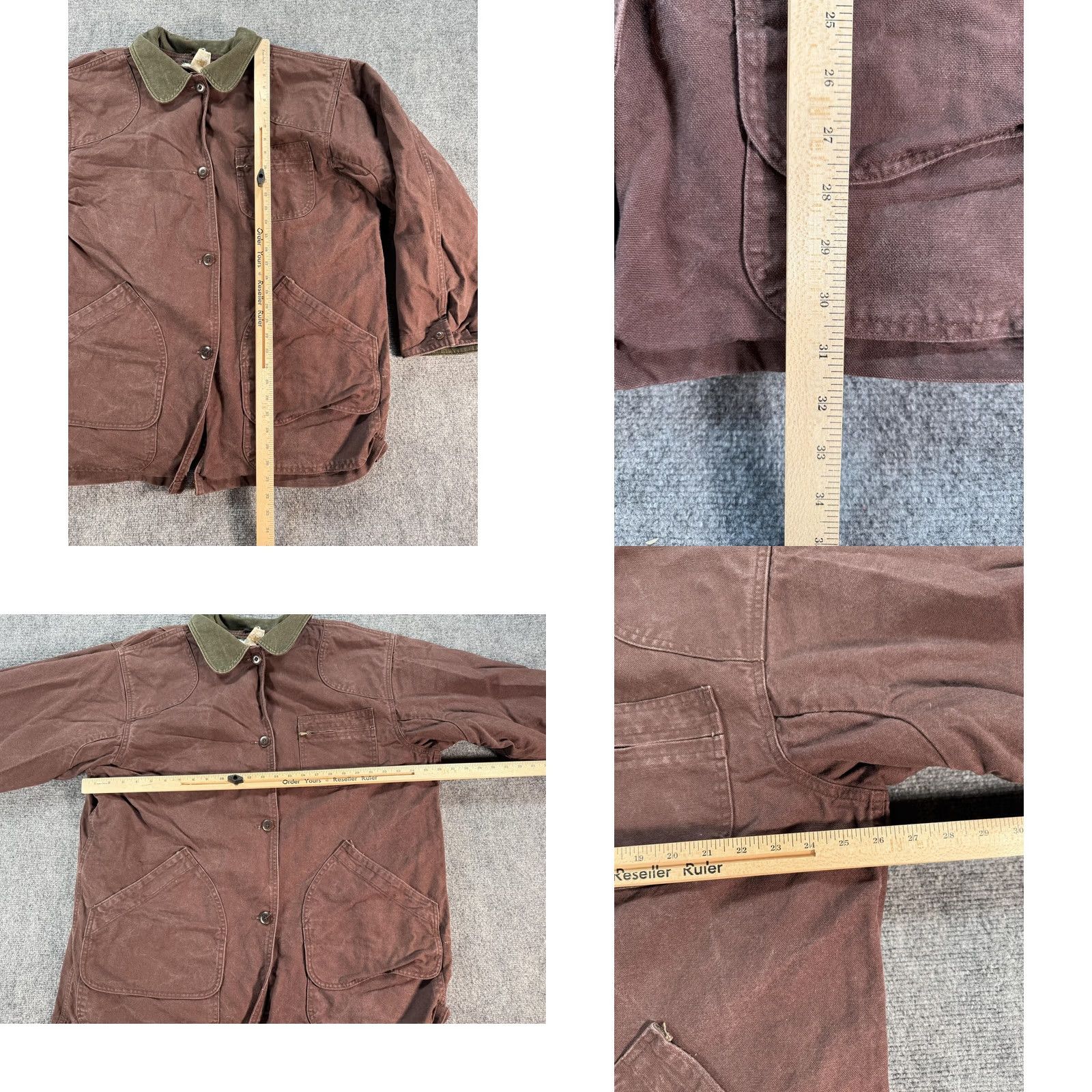 Vintage Vintage Barn Coat Mens XL Brown Jacket Corduroy Collar Plaid Lined 90s Hunting Jacket Overcoat Size US XL / EU 56 / 4 - 8 Thumbnail