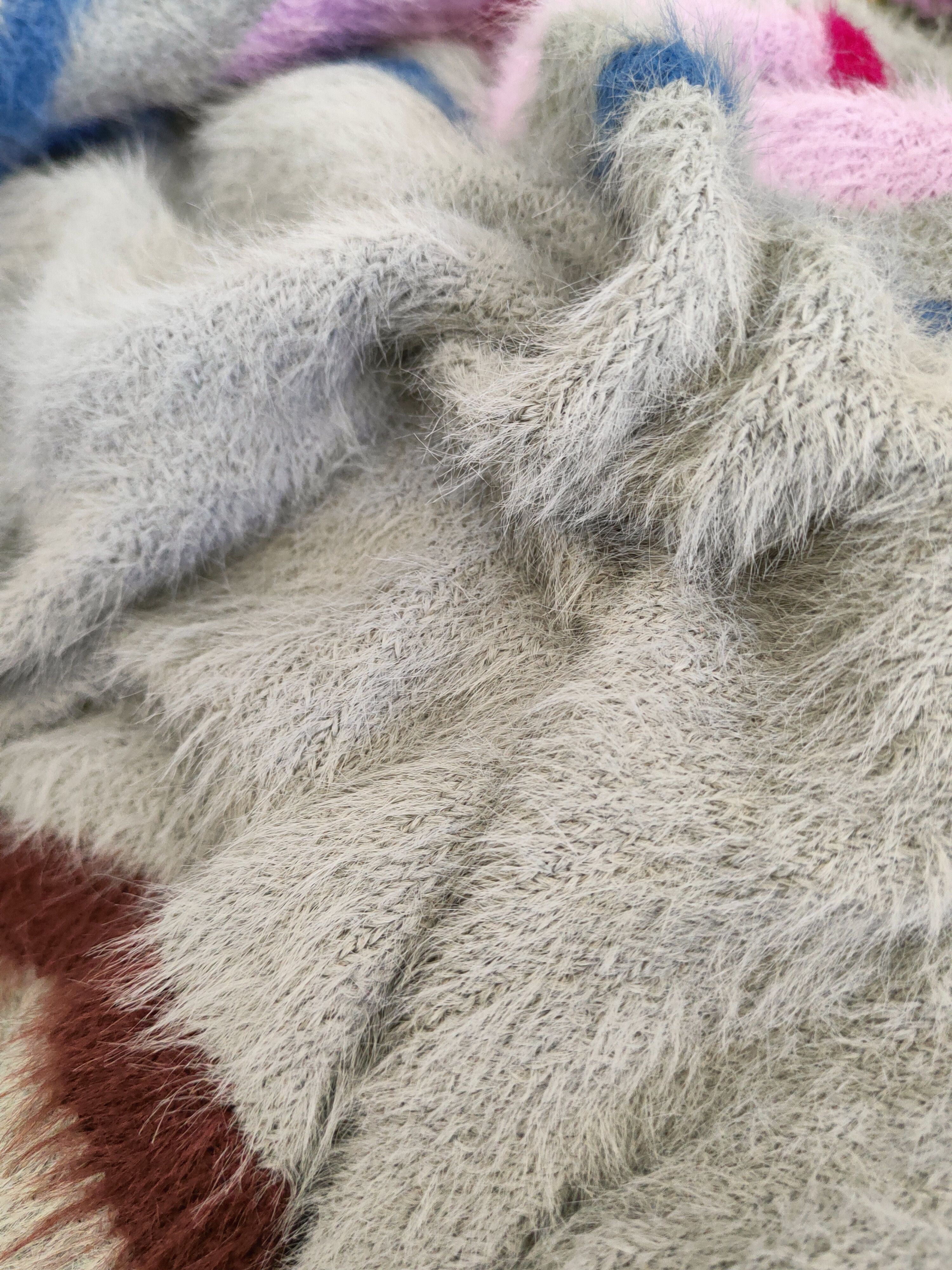 Japanese Brand DL Muse muse Gray Fur Mohair shaggy Knitwear #46-989 Size M / US 6-8 / IT 42-44 - 10 Thumbnail