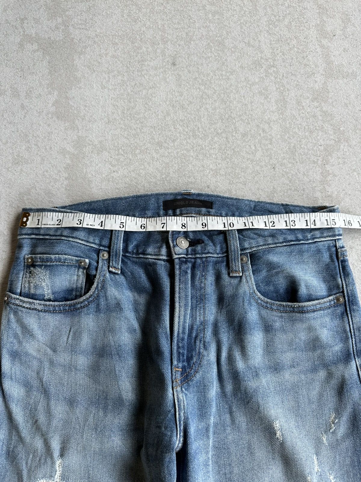 Uniqlo 🍁SEND OFFERS🍁SICKSS 🔥 UNIQLO Japan Distressed Denim Pants Size US 30 / EU 46 - 10 Thumbnail