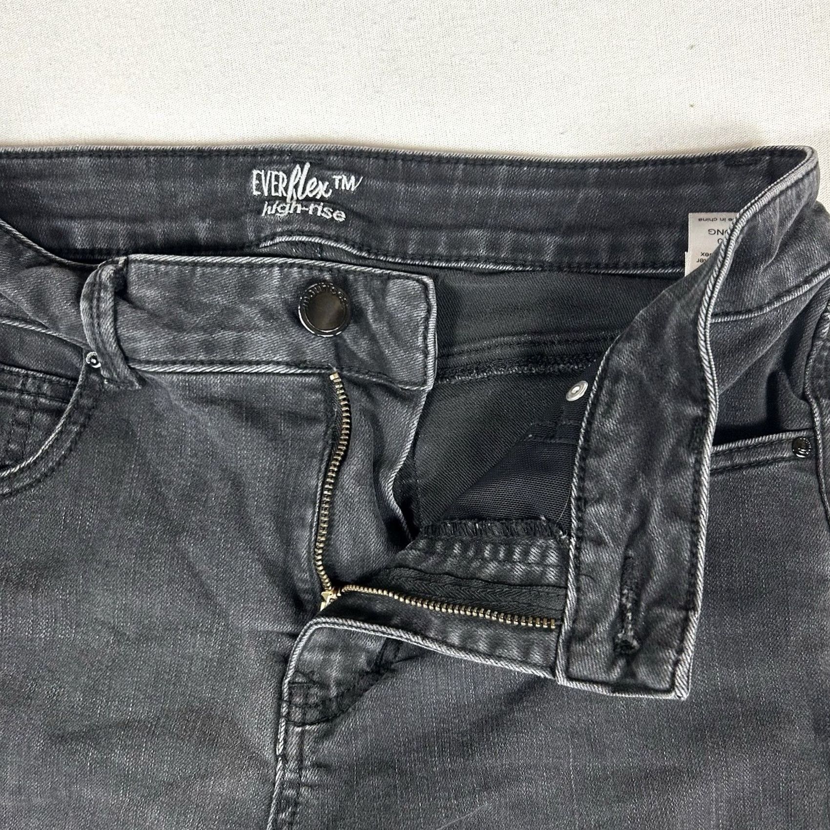 Vintage Maurices Everflex High Rise Skinny Jeans Women's 10 Black Denim Stretch 10L Long Retro Vintage No Size 32" / US 10 / IT 46 - 6 Thumbnail