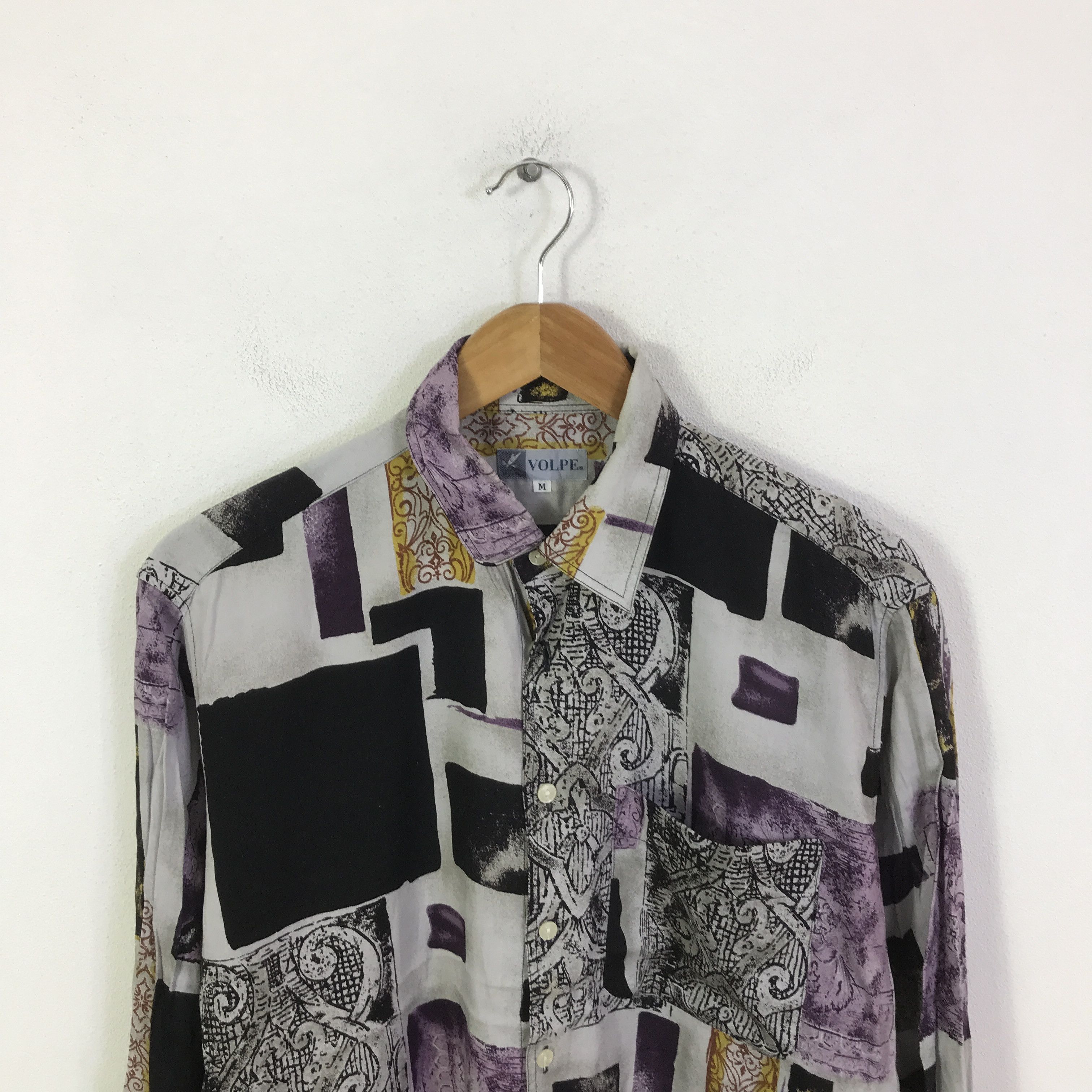Japanese Brand volpe long sleeve button up shirt K93B45 Size US M / EU 48-50 / 2 - 2 Thumbnail