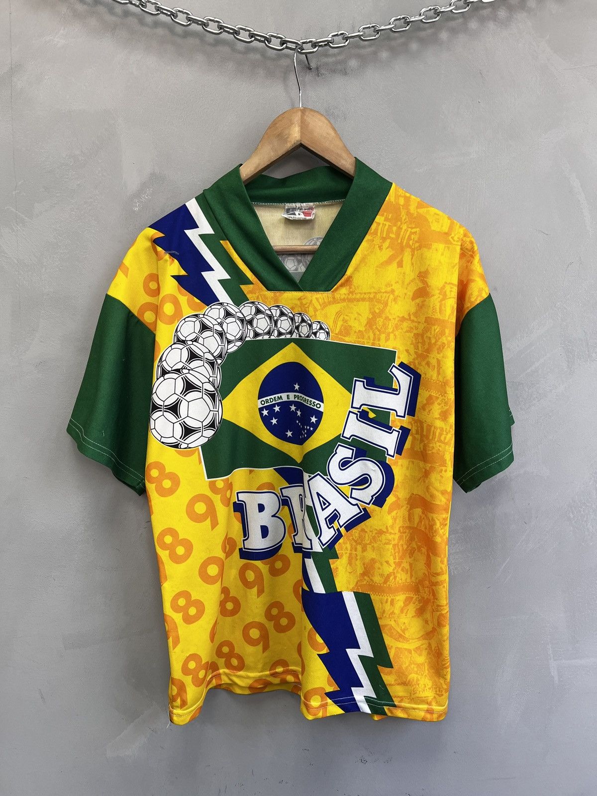 Nike Brasil football jersey overprint blokecore 90s t shirt Size US M / EU 48-50 / 2 - 1 Thumbnail