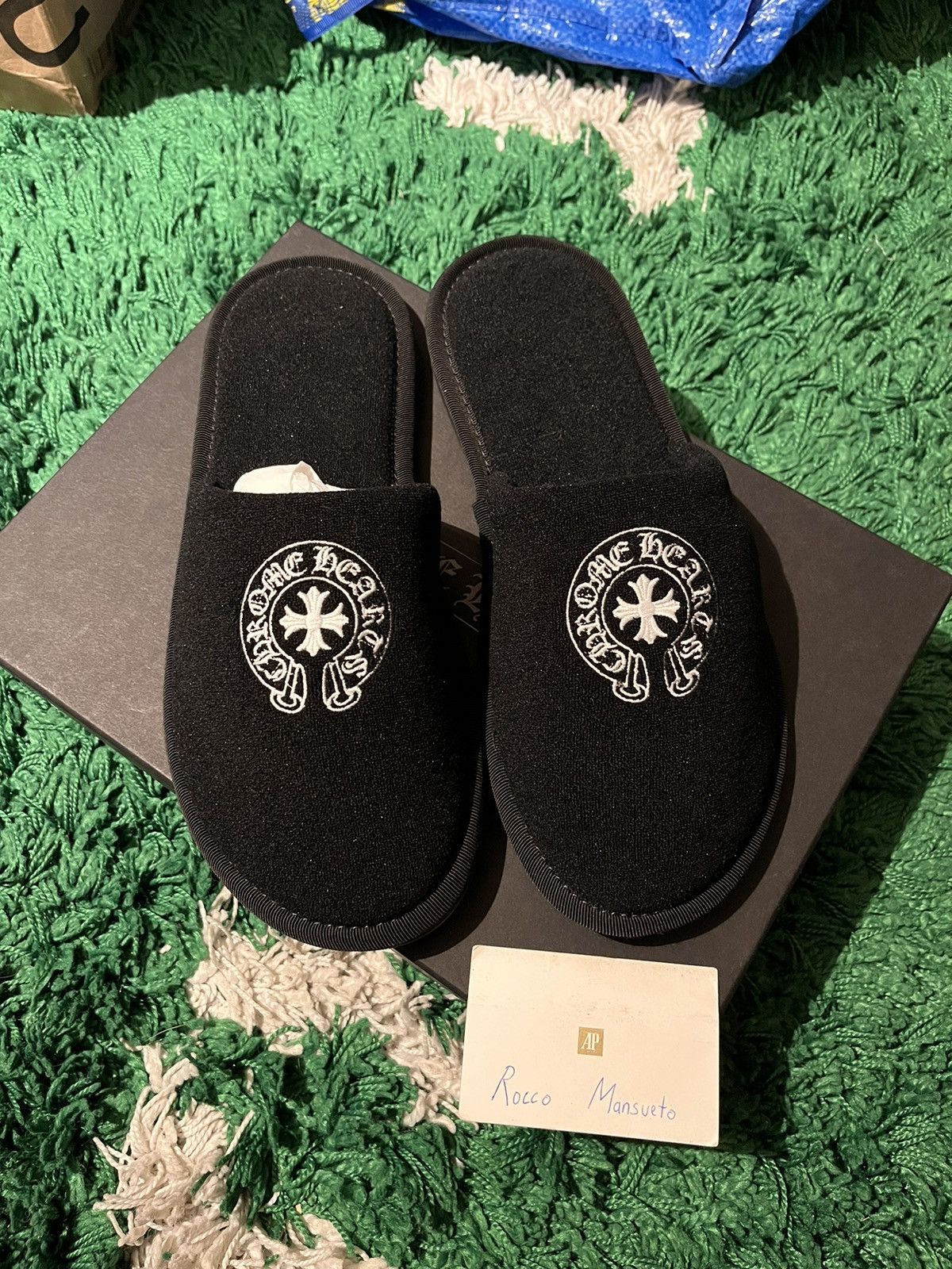 Chrome Hearts Chomper Slippers in Black