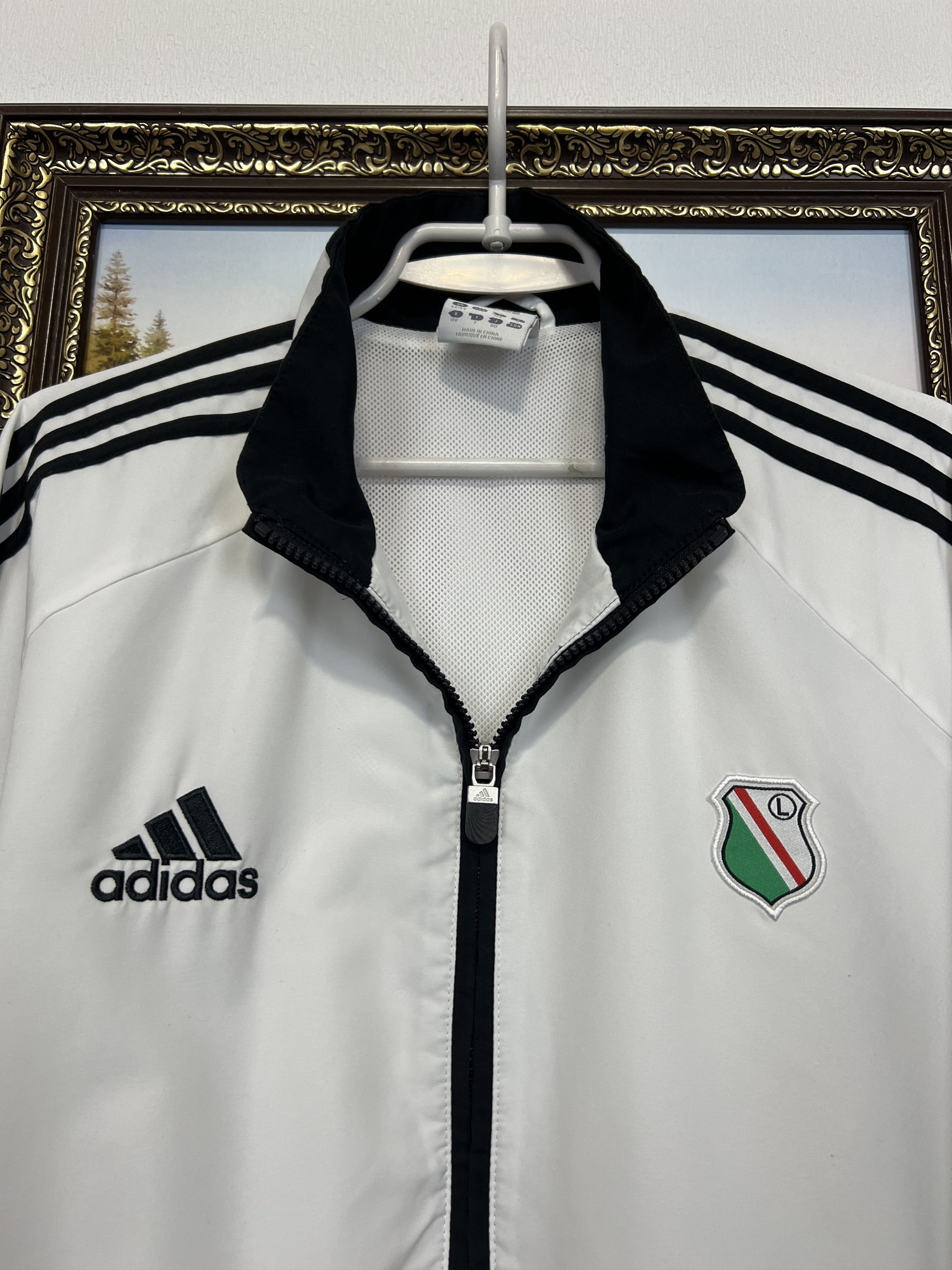 Adidas Vintage Adidas Legia Warsaw Football Jacket Soccer Track Top Size US L / EU 52-54 / 3 - 3 Thumbnail