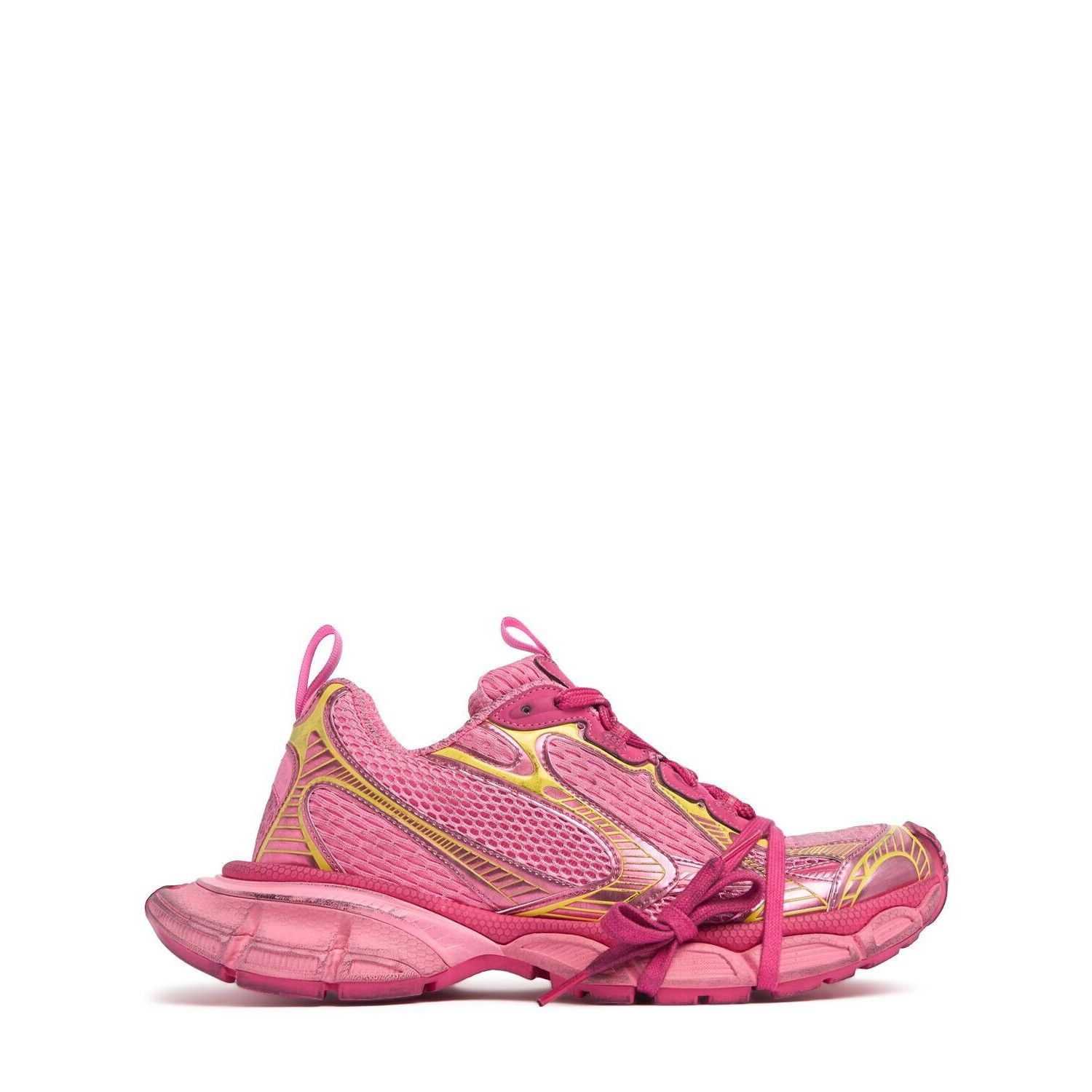 BALENCIAGA 3XL $1190 Women's Pink/Yellow Sneakers New And Au
