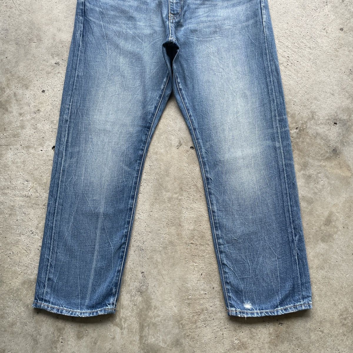 Japanese Brand W34x27.5 Vintage Japanese Denim Wash Faded Jeans Pants Size US 34 / EU 50 - 4 Thumbnail