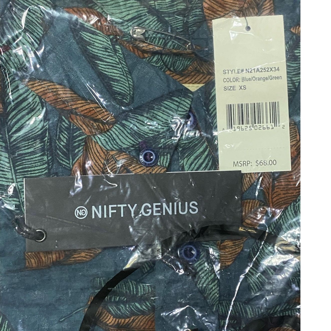 Other Nifty Genius Truman Button Collar Leaf Print Size US XS / EU 42 / 0 - 5 Thumbnail